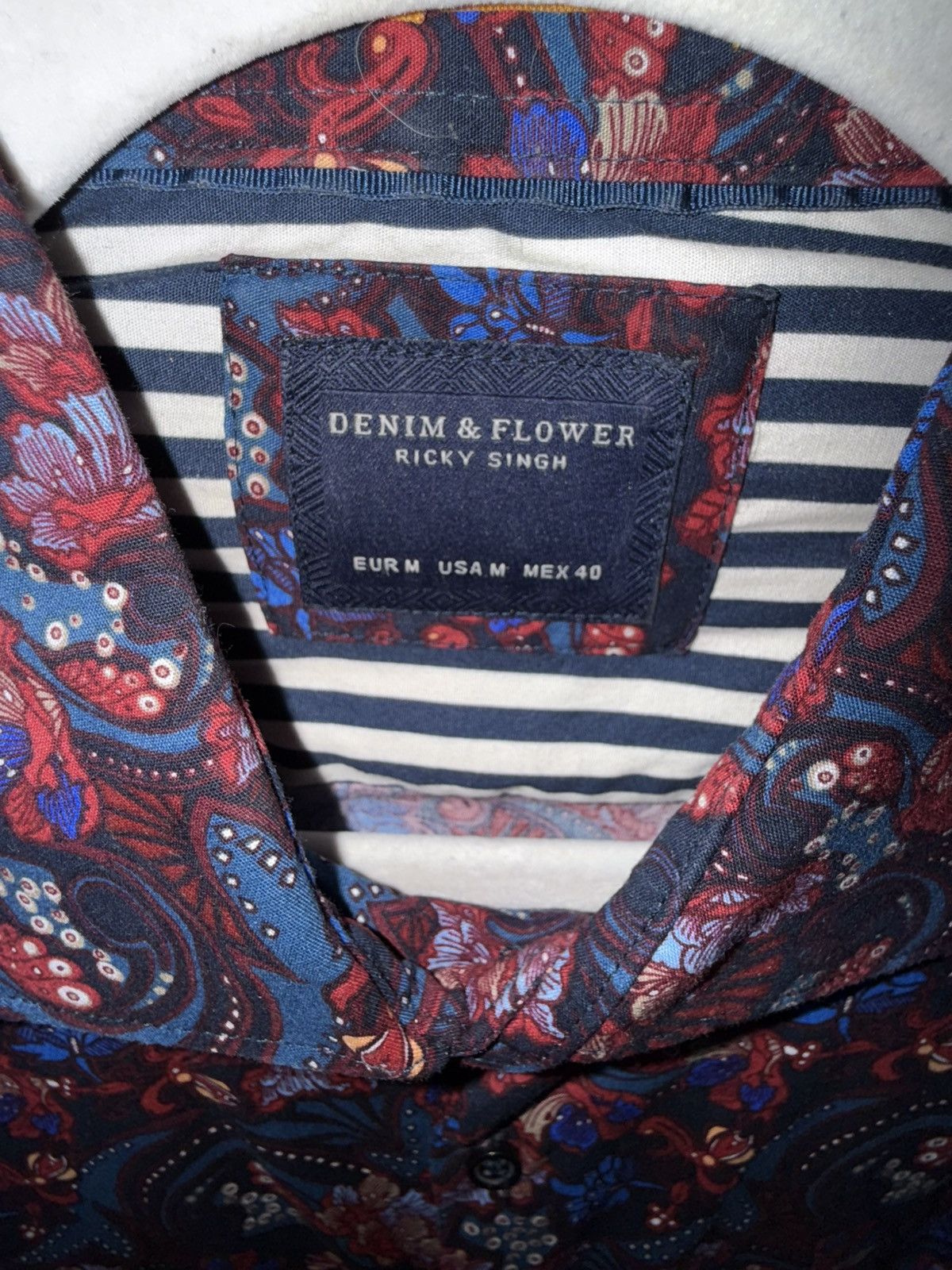 Denim & Flower Denim & Flower Ricky Singh Men’s Paisley Floral Button-Down Size US M / EU 48-50 / 2 - 6 Thumbnail