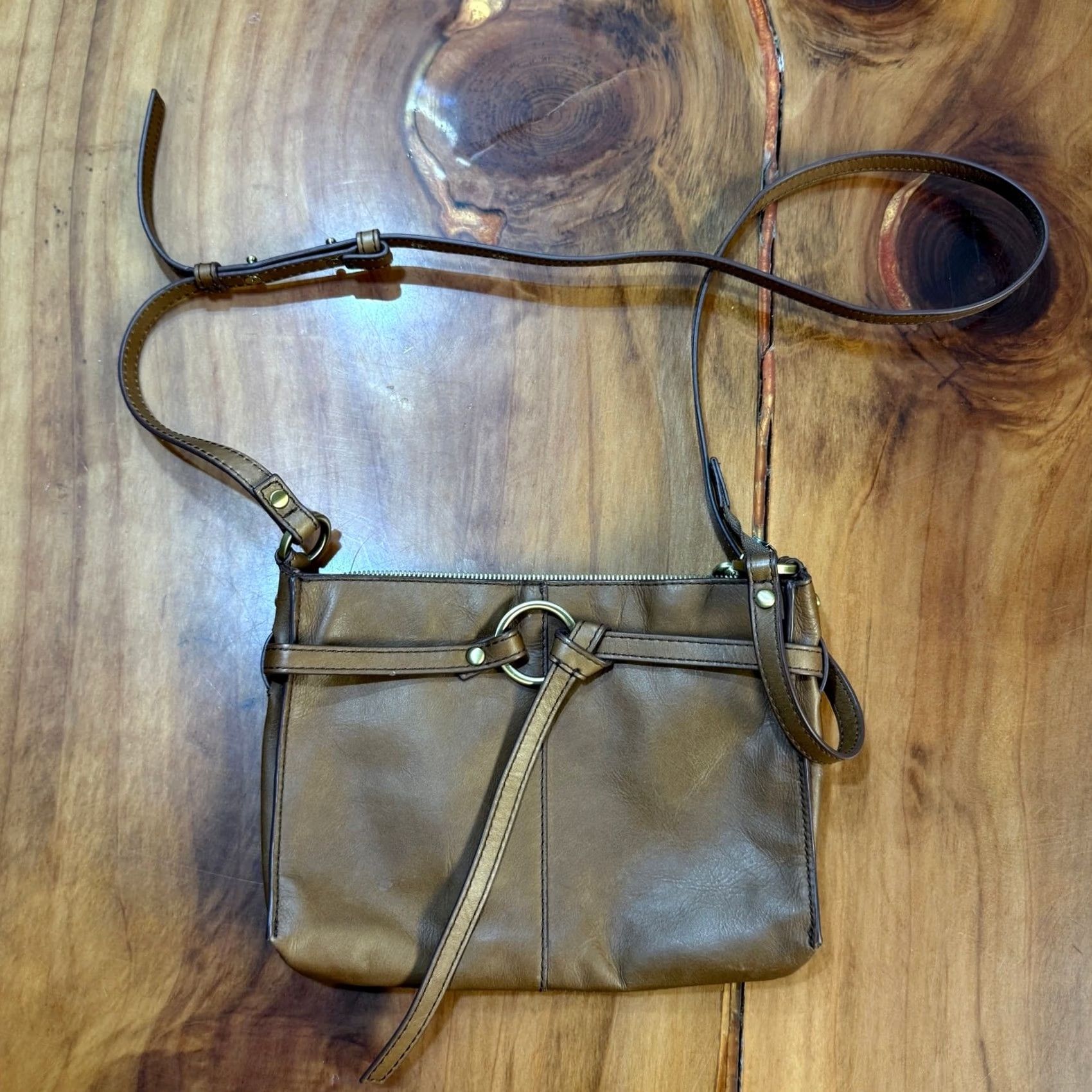Vintage Hobo International Leather Bag Small Crossbody Libra Zip OO3 Size ONE SIZE - 2 Thumbnail