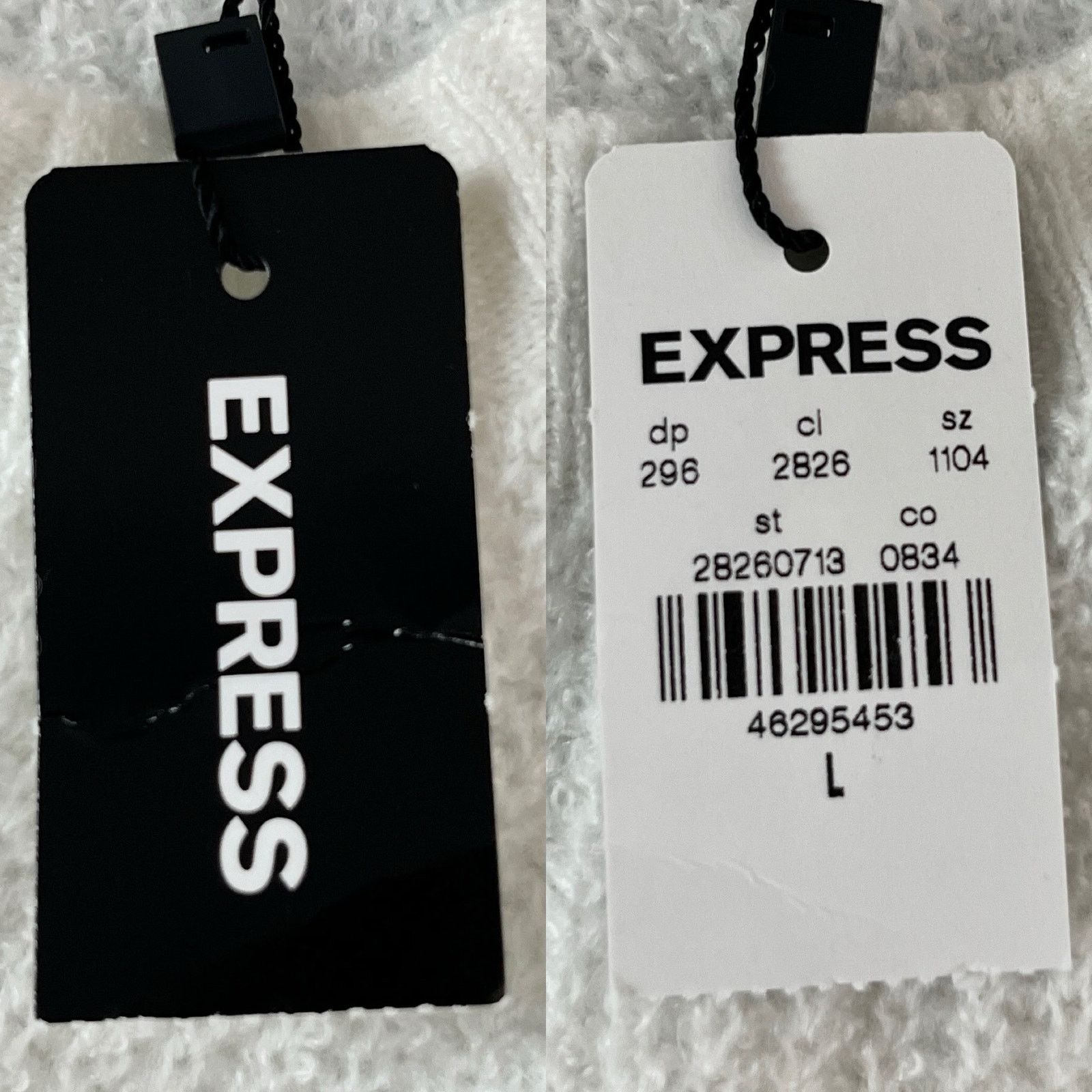 Express Express Sweater Baby Blue White Super Soft Large New Size L / US 10 / IT 46 - 8 Thumbnail