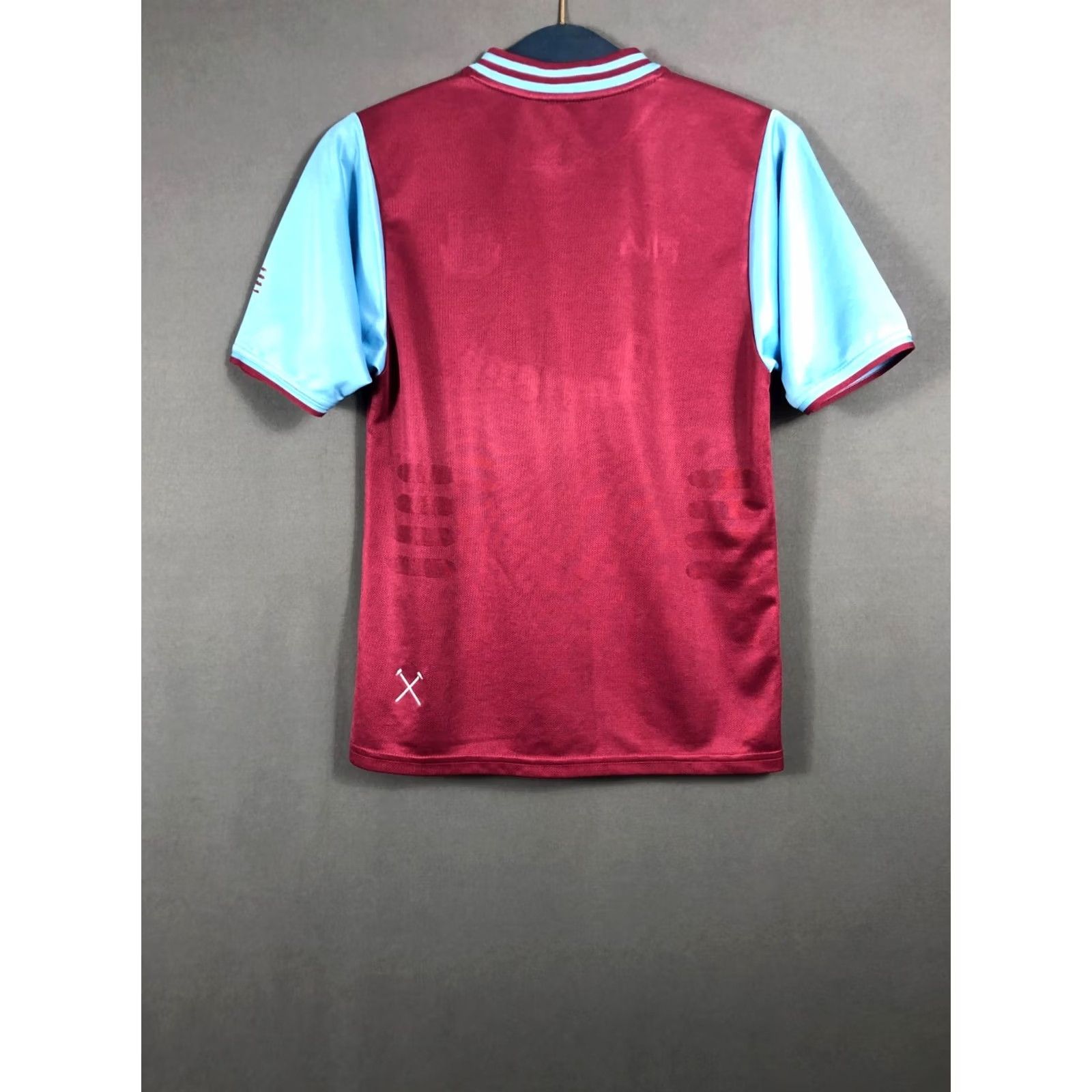 Fila FILA West Ham United Team T-Shirt Men Polyester Jersey Short Sleeve V-Neck Claret And Sky Blue Logos Sports Shirt Mens Size US M / EU 48-50 / 2 - 2 Thumbnail