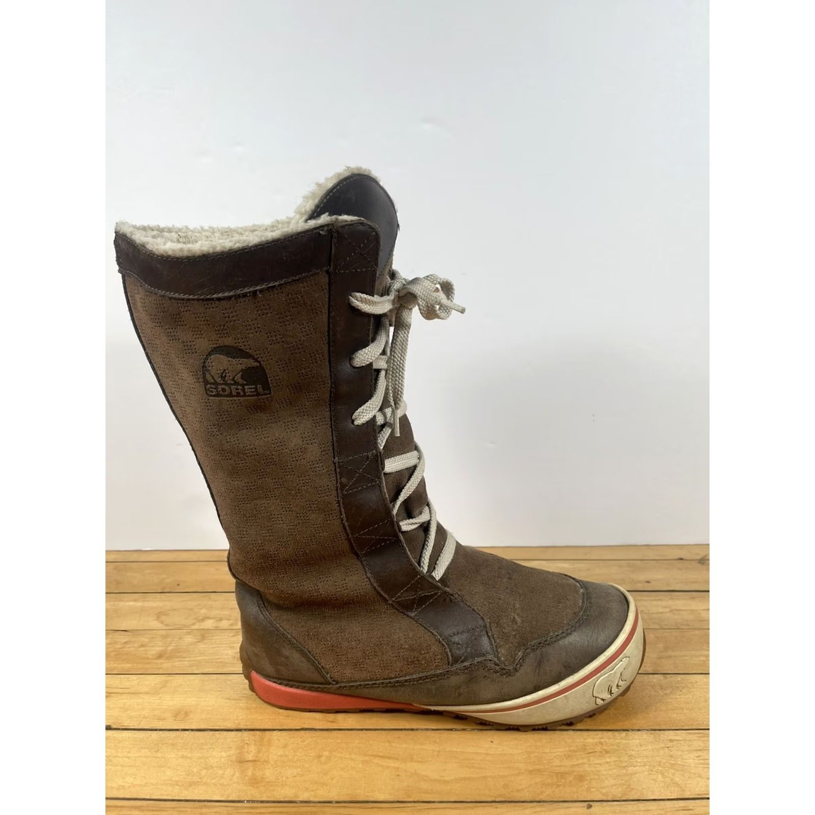 SOREL SOREL 1607-269 Boots Women’s Brown Leather Knee High Snow Winter Lace Up Size 8 Shoes Size US 7 / IT 37 - 6 Thumbnail