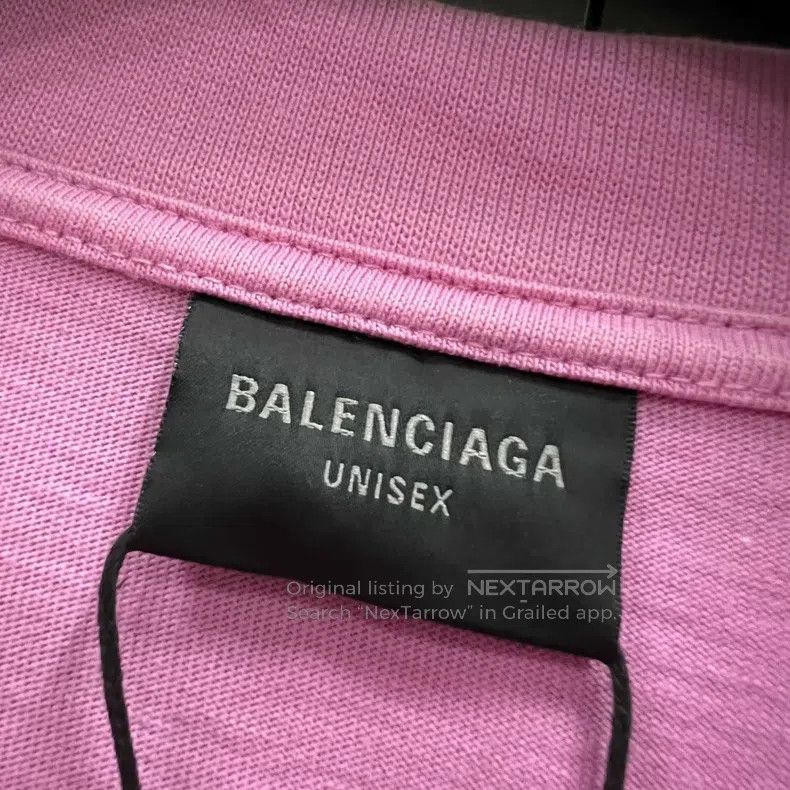 Balenciaga Balenciaga Pink Letter Logo Short Sleeve Size US M / EU 48-50 / 2 - 3 Thumbnail