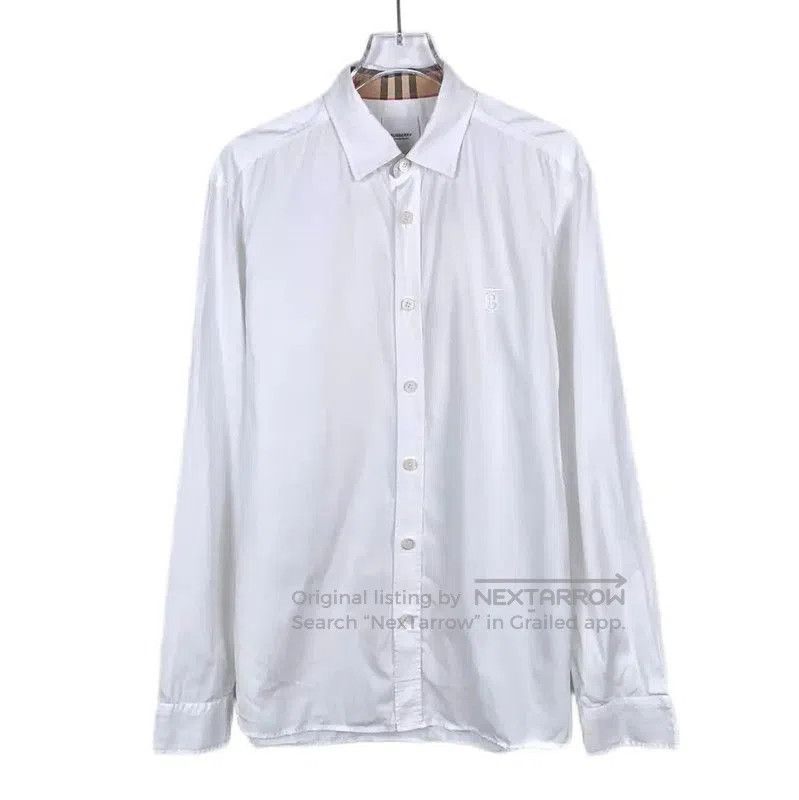 Burberry Burberry White Cotton Long Sleeve Shirt. Size US S / EU 44-46 / 1 - 1 Thumbnail