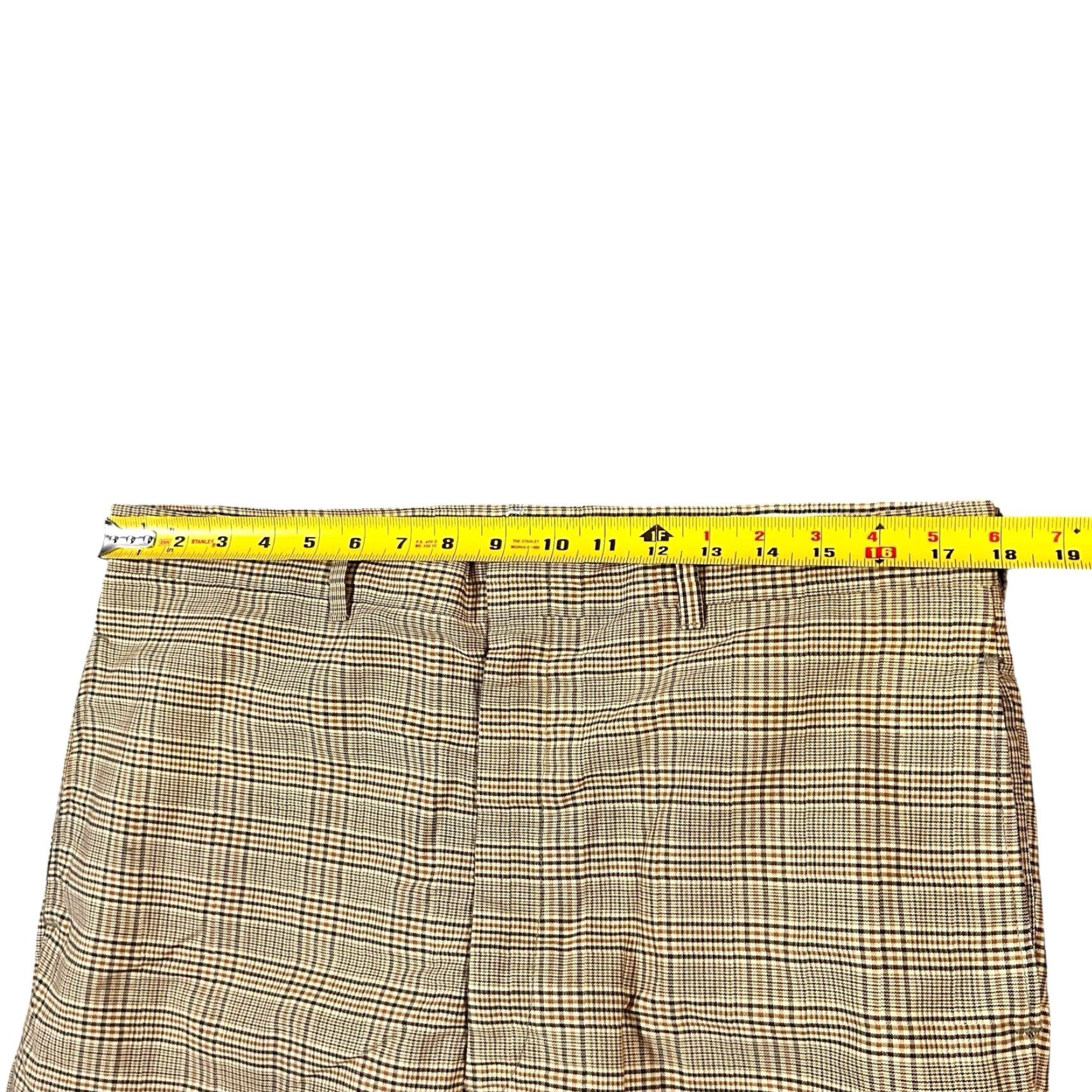Vintage True Vintage 1960s Plaid Straight Leg Pants Size 36x26 Cuffed 60s Trousers Size US 36 / EU 52 - 6 Thumbnail