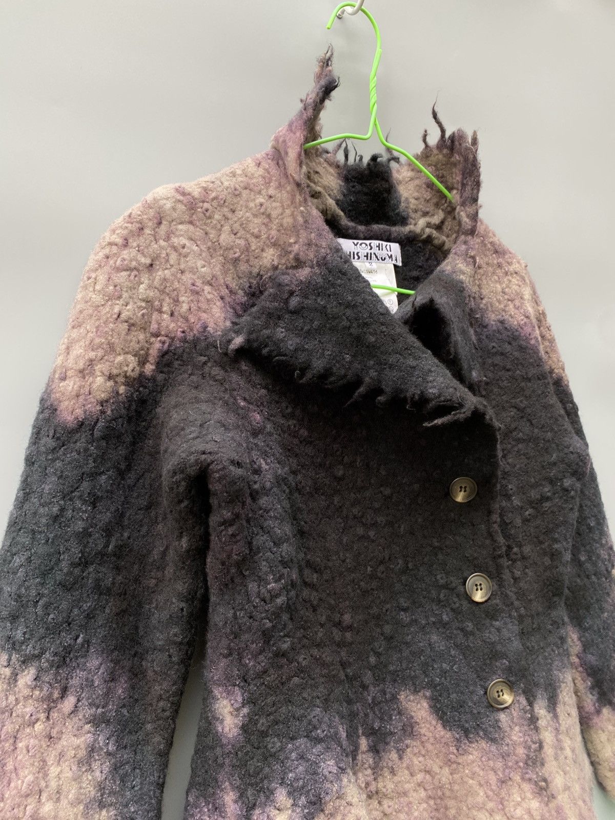 Japanese Brand A/W 1998 - Yoshiki Hishinuma- Gradient Dyed Wool Jacket Size S / US 4 / IT 40 - 11 Thumbnail