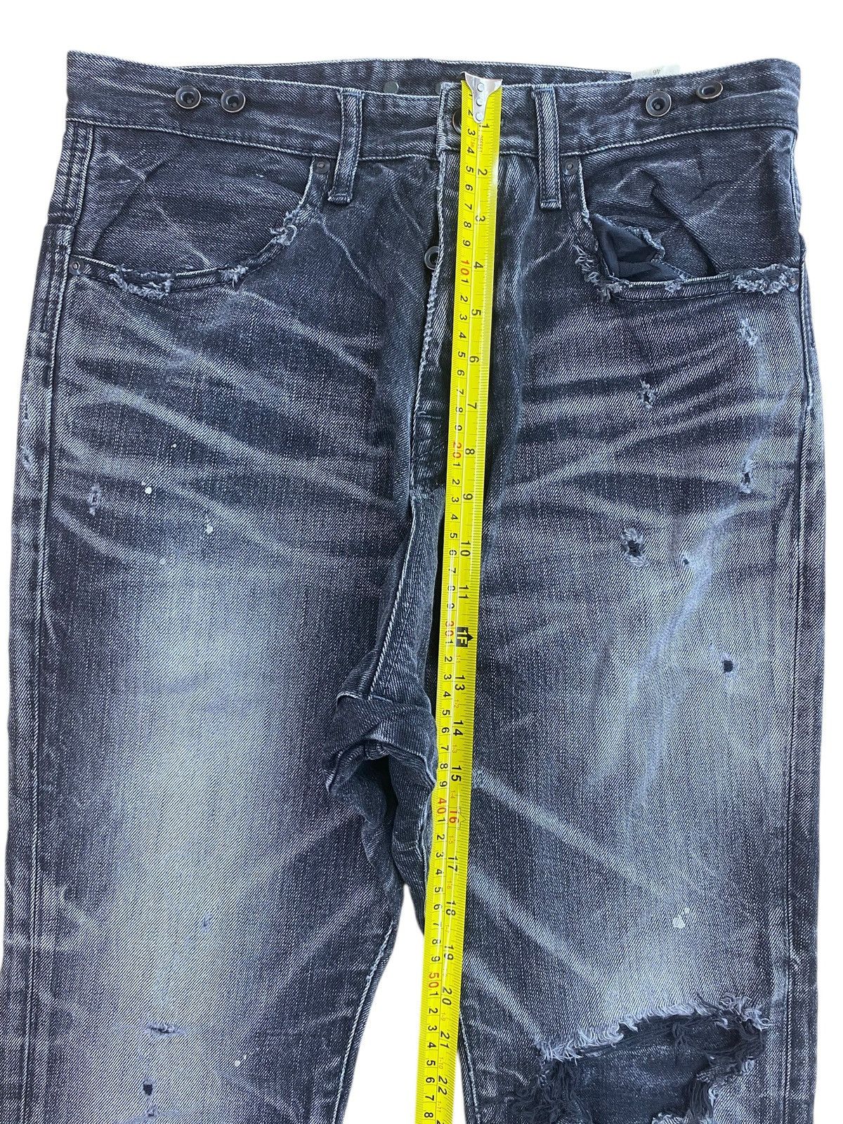 Japanese Brand Japanese Brand Whiskers Thunder Wash Style Ripped Jeans Size US 31 - 6 Thumbnail