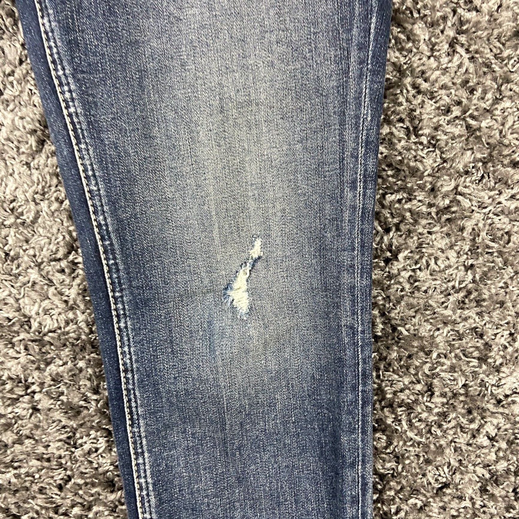 Silver Jeans Co. SILVER JEANS Avery Skinny Crop Distressed Blue Jeans Women’s 28 Size 28" / US 6 / IT 42 - 3 Thumbnail
