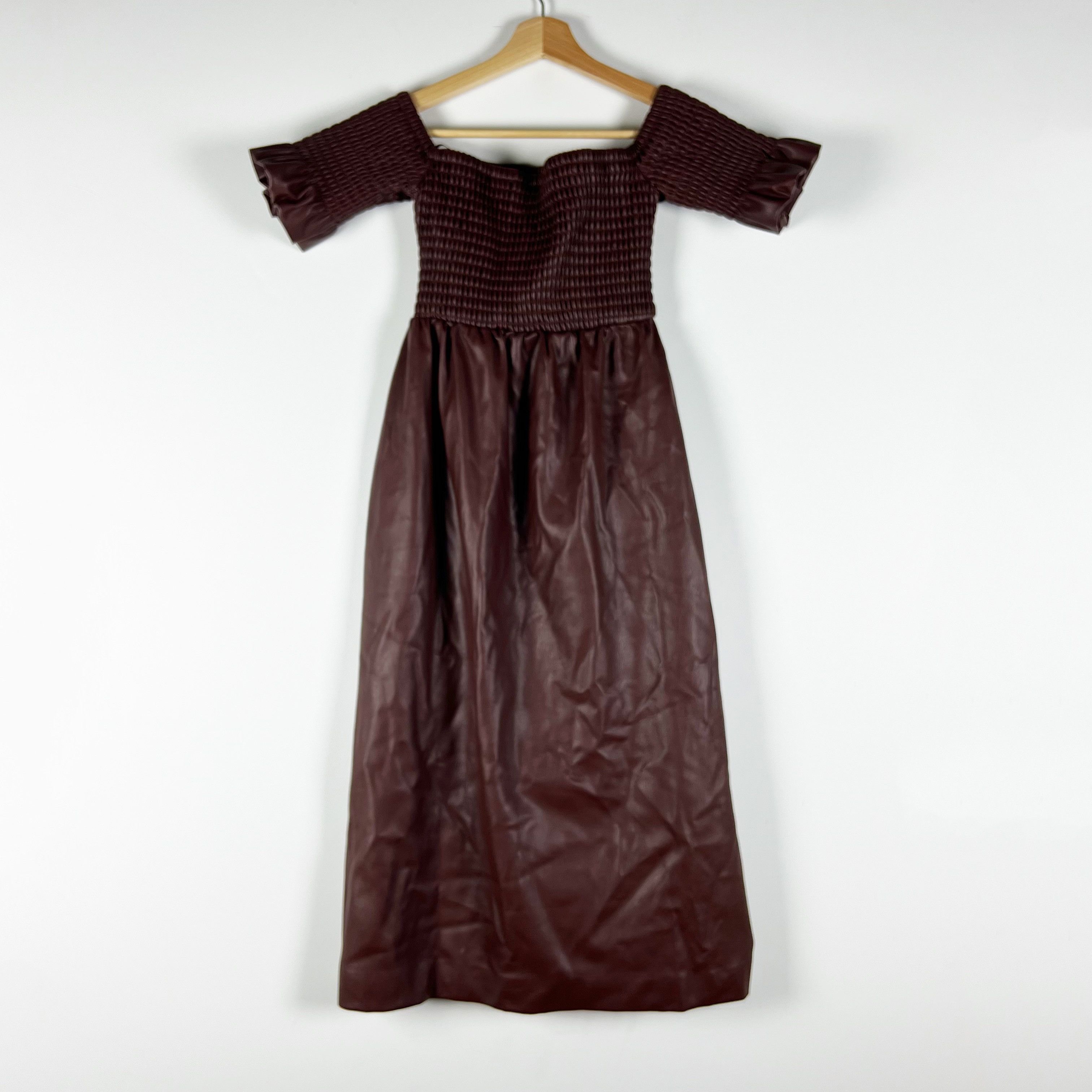 Staud Staud Mae Faux Vegan Leather Smocked Size XS / US 0-2 / IT 36-38 - 1 Thumbnail