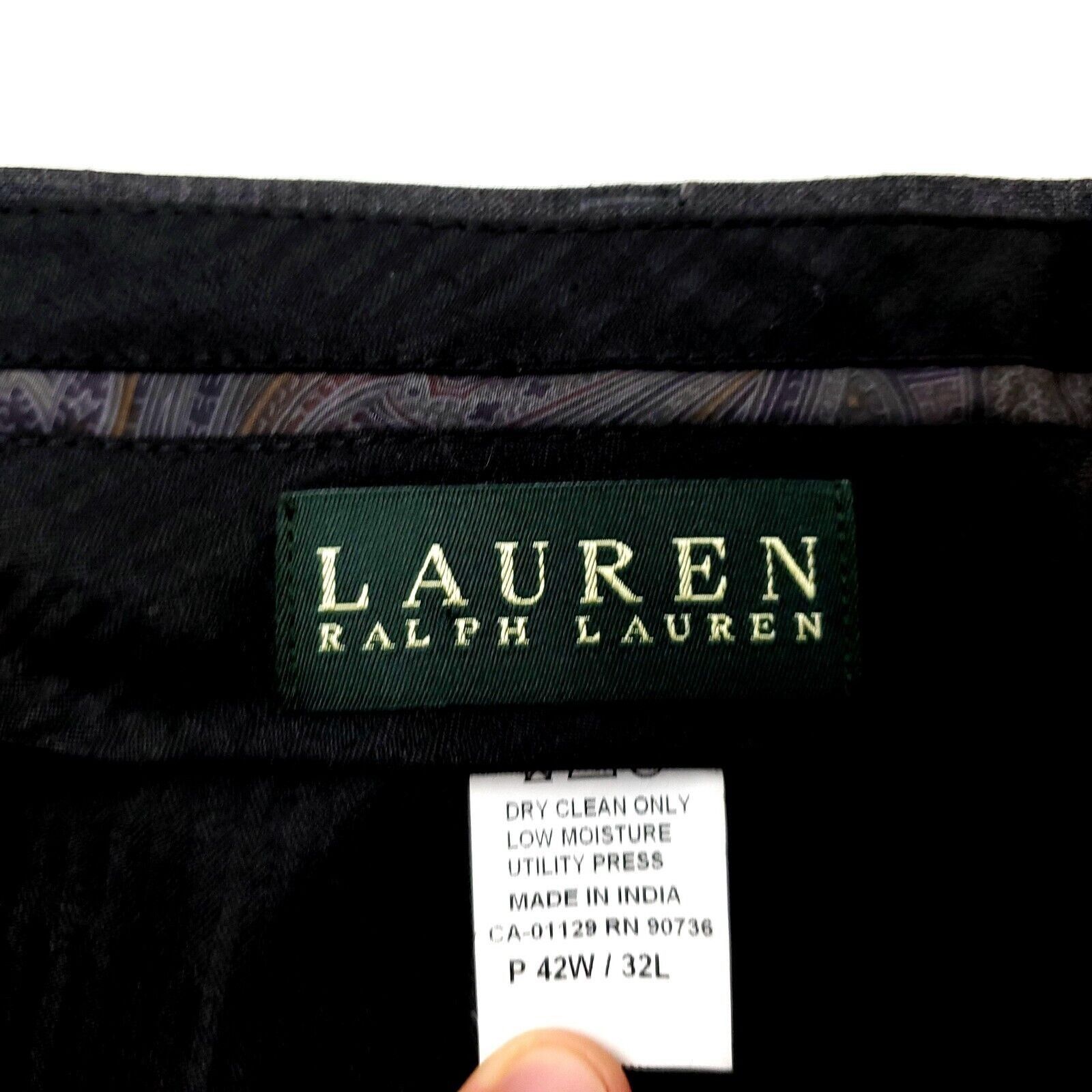 Lauren Ralph Lauren Lauren Ralph Lauren Wool Polyester Dress Pants 43/29 Gray Hi Size 42R - 3 Thumbnail