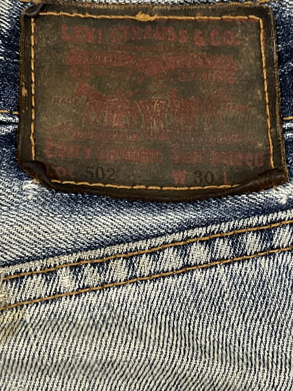 Levi's Vintage 90 Levis 502 Blue Wash Distressed Style Jeans Size US 30 / EU 46 - 7 Thumbnail