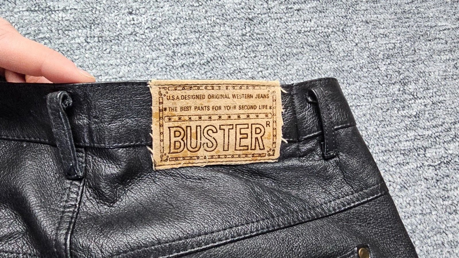 Other Buster Genuine Leather Pants Women W28 Black High Rise Size 28" / US 6 / IT 42 - 3 Thumbnail