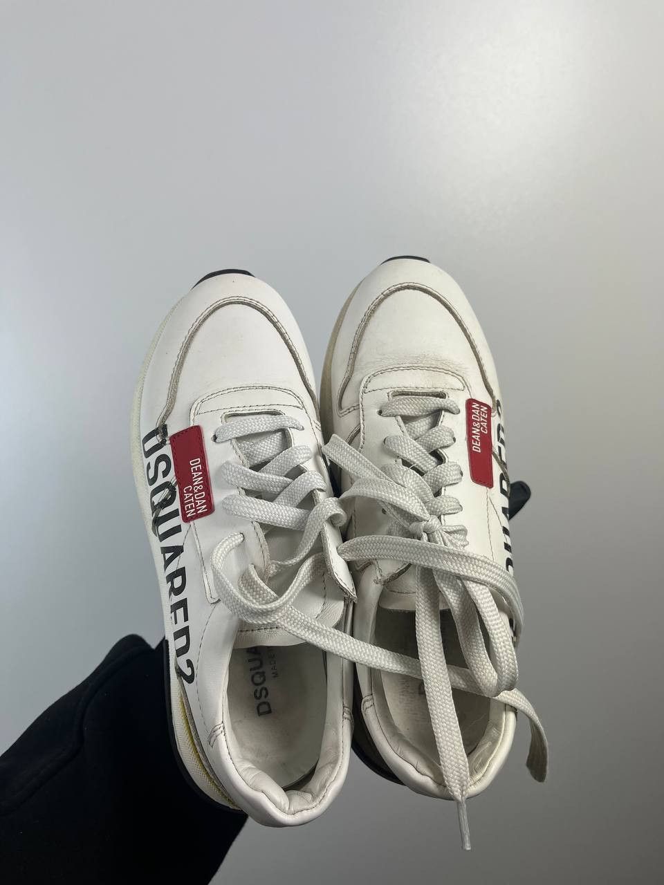 Dsquared2 Dsquared2 Dean & Dan Caten White Leather Sneakers Size 34 Size US 4 / IT 34 - 5 Thumbnail