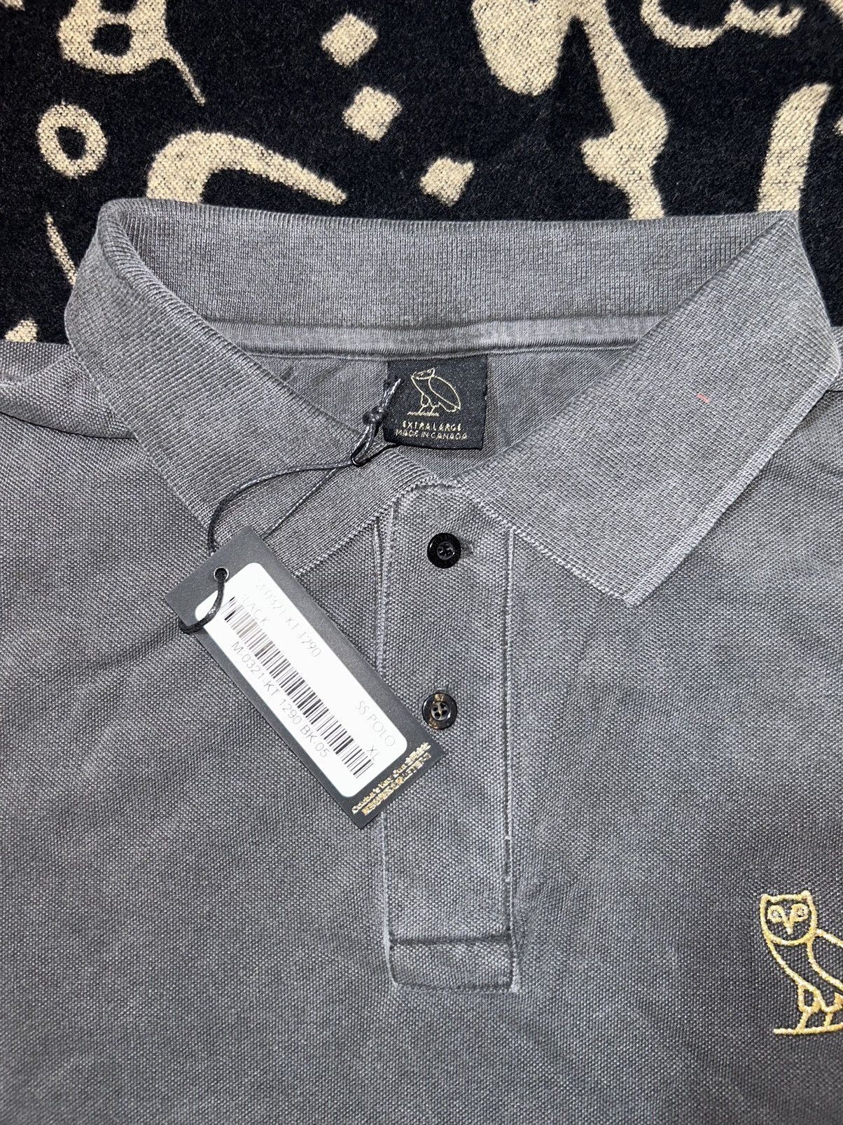 October's Very Own OVO GARMENT DYE BLACK POLO Size US XL / EU 56 / 4 - 3 Thumbnail