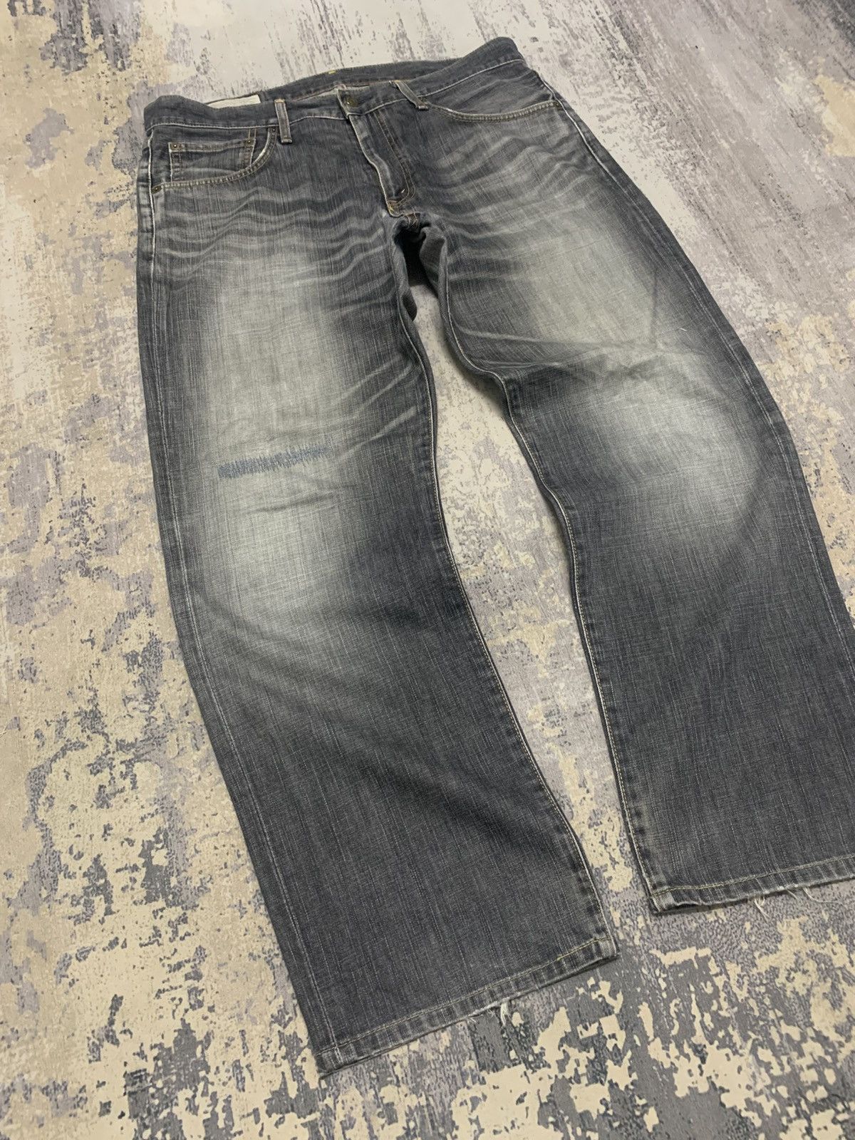 If Six Was Nine Vintage Edwin Japan Light Wash Distress Baggy Jeans Size US 36 / EU 52 - 4 Thumbnail