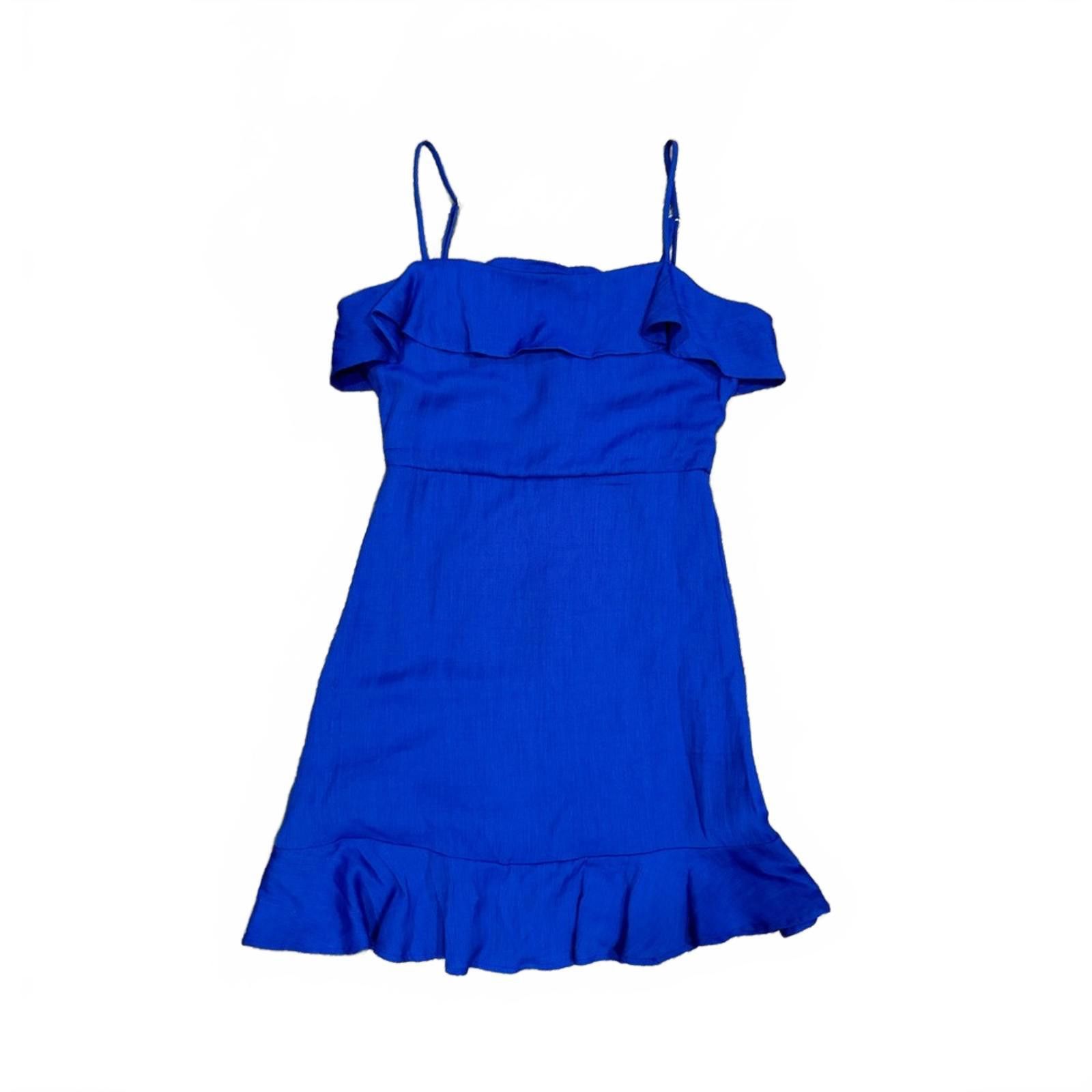 Designer Altar’d State Blue Sleeveless Ruffle Short Mini Dress Size S Size S / US 4 / IT 40 - 2 Thumbnail