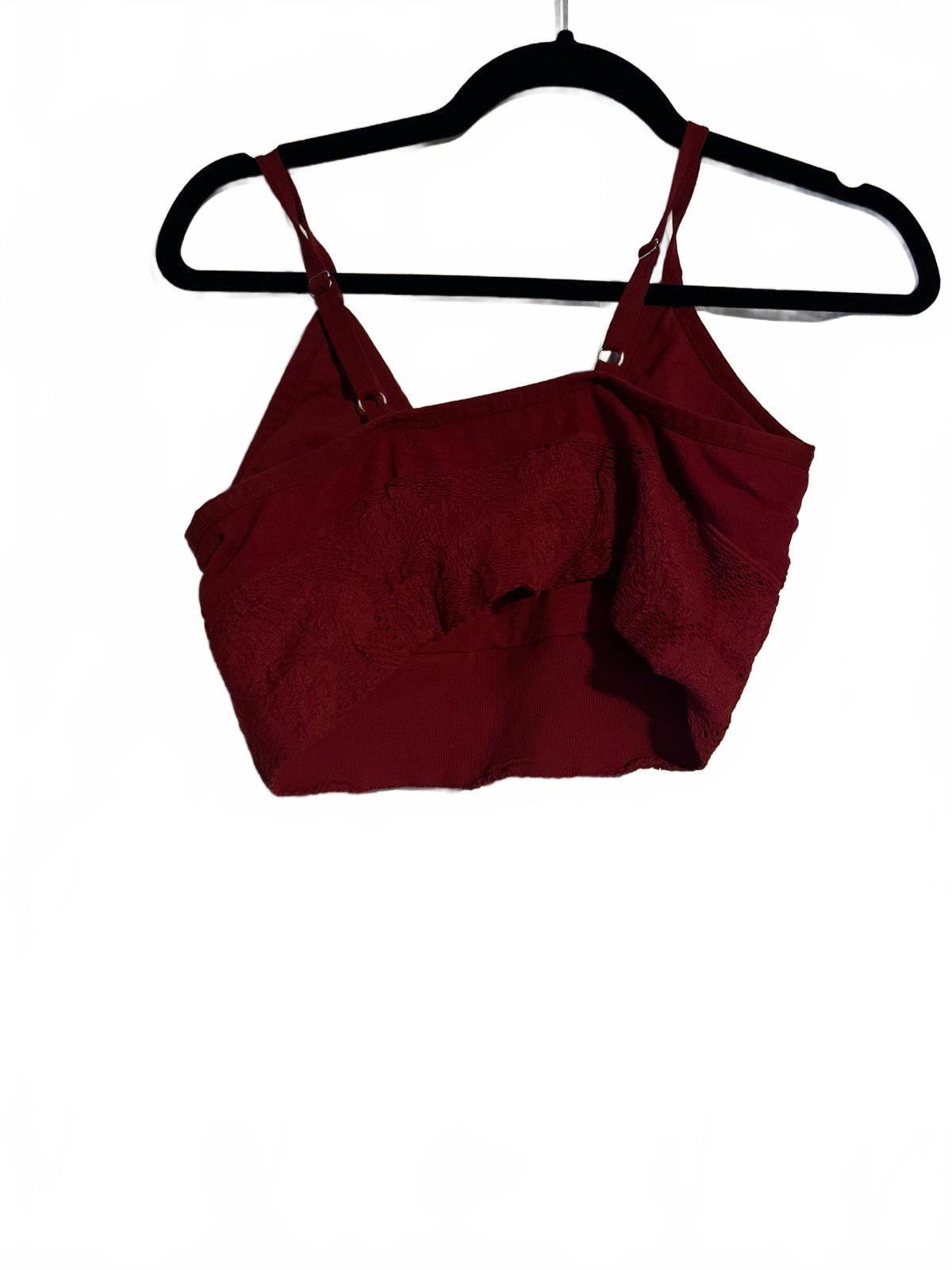 Atomic Chic Red Lace Bralette - XL/2XL Size XL / US 12-14 / IT 48-50 - 3 Thumbnail