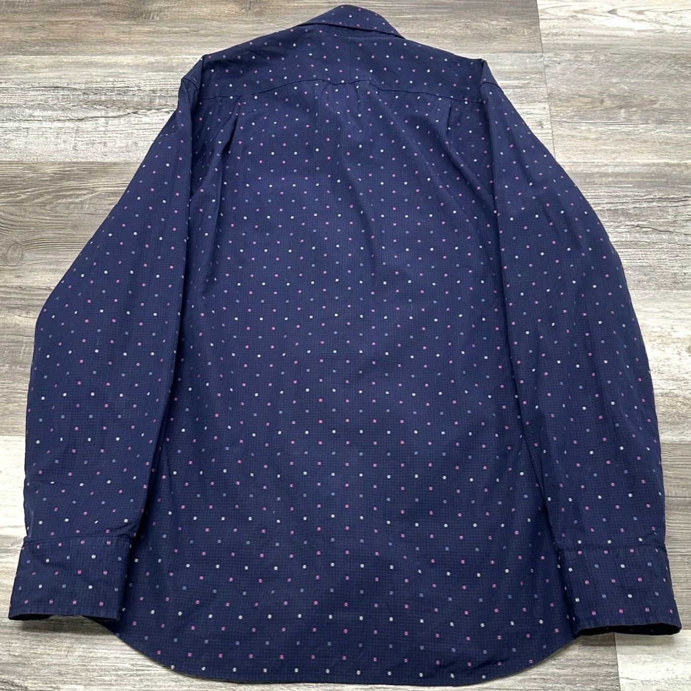 Charles Tyrwhitt Charles Tyrwhitt Weekend Navy Blue Mens M Slim Fit Long Sleeve Button Up Shirt Size US M / EU 48-50 / 2 - 3 Thumbnail