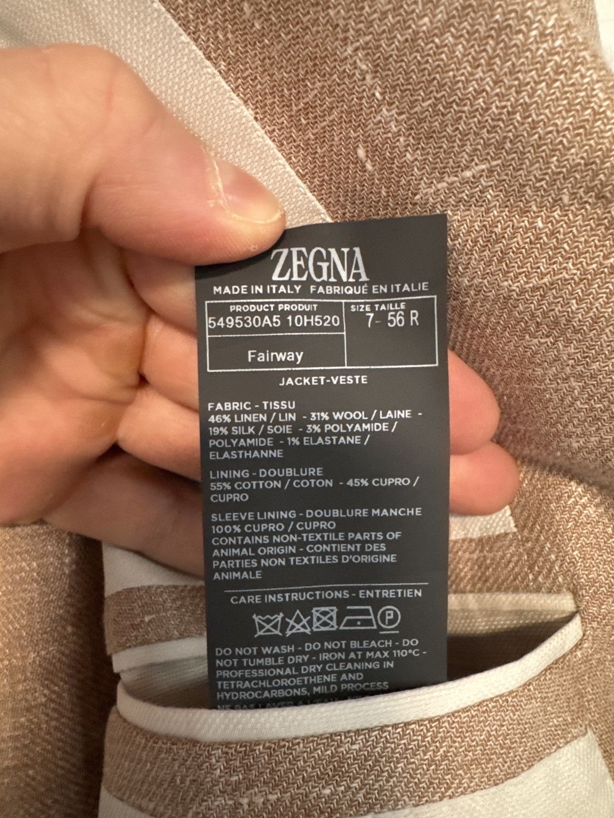 Ermenegildo Zegna Zegna Crossover Fairway linen, wool & silk blend sport coat Size 46R - 7 Thumbnail
