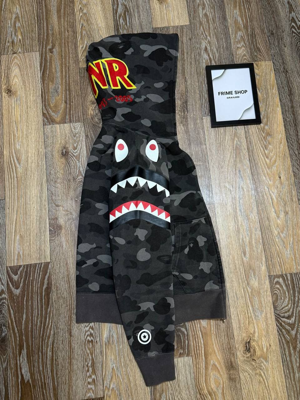 Bape Bape Black/Grey Color Camo Shark Zip Hoodie Size US S / EU 44-46 / 1 - 4 Thumbnail