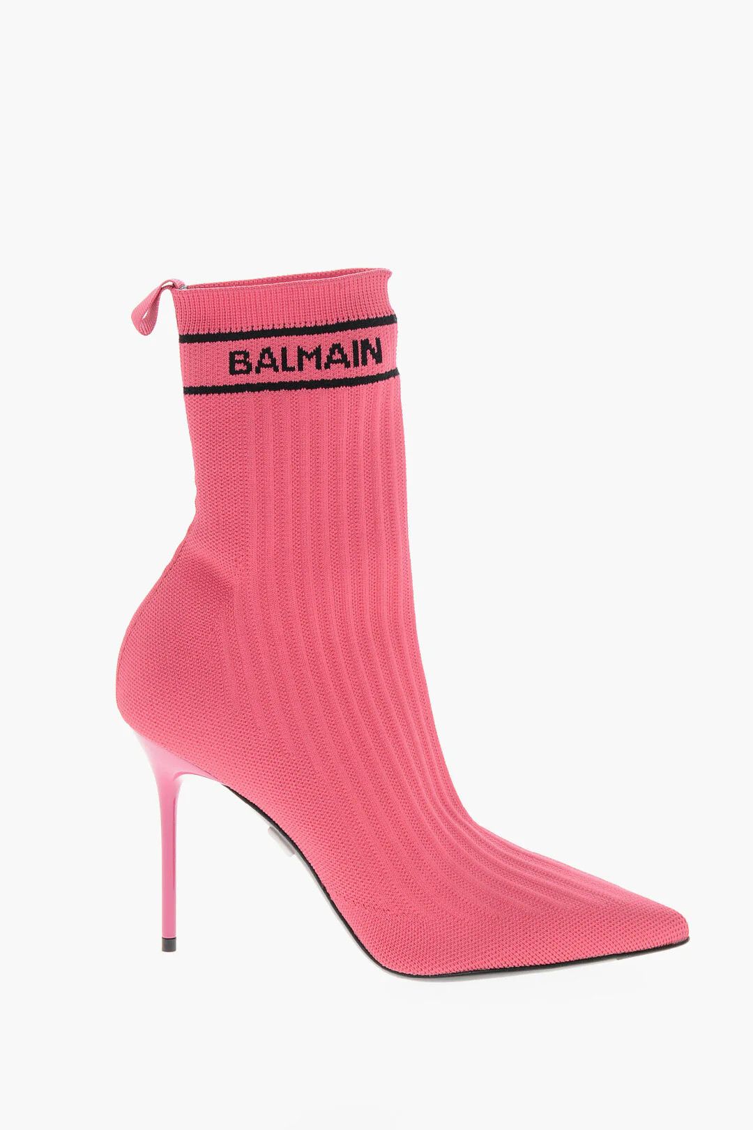 Balmain og1mm0326 Ribbed Fabric Sock Ankle Boots in Pink Size US 9 / IT 39 - 1 Thumbnail