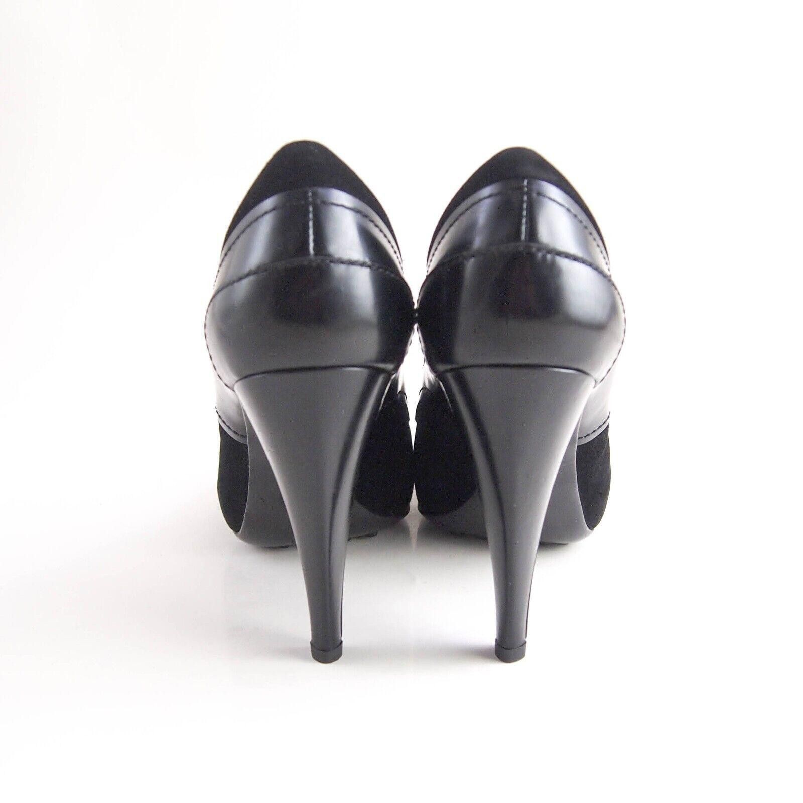Tod's Tod's High Heel Pumps Black Leather Suede US 9 EU 39 $760 Size US 9 / IT 39 - 7 Thumbnail