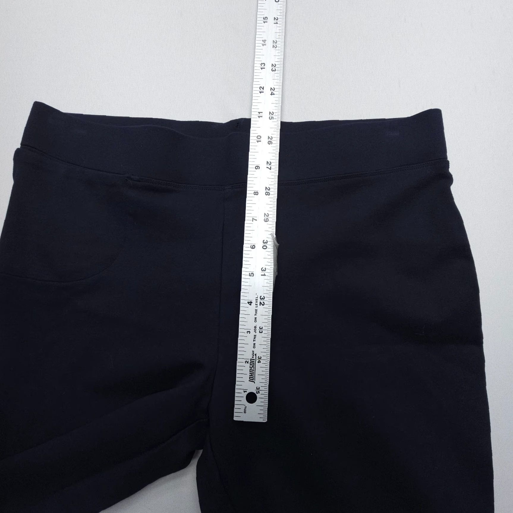 Quince Quince Pull On Navy Blue Quince Ultra Stretch Ponte Kick Flare Pants Large Navy Career Crop Size 36" / US 14 / IT 50 - 6 Thumbnail