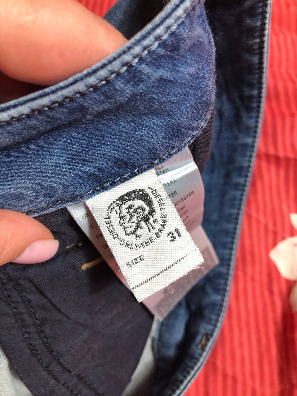 Diesel × Vintage Vintage Y2K Diesel Washed Distressed Denim Jeans Slim Size US 31 - 20 Thumbnail