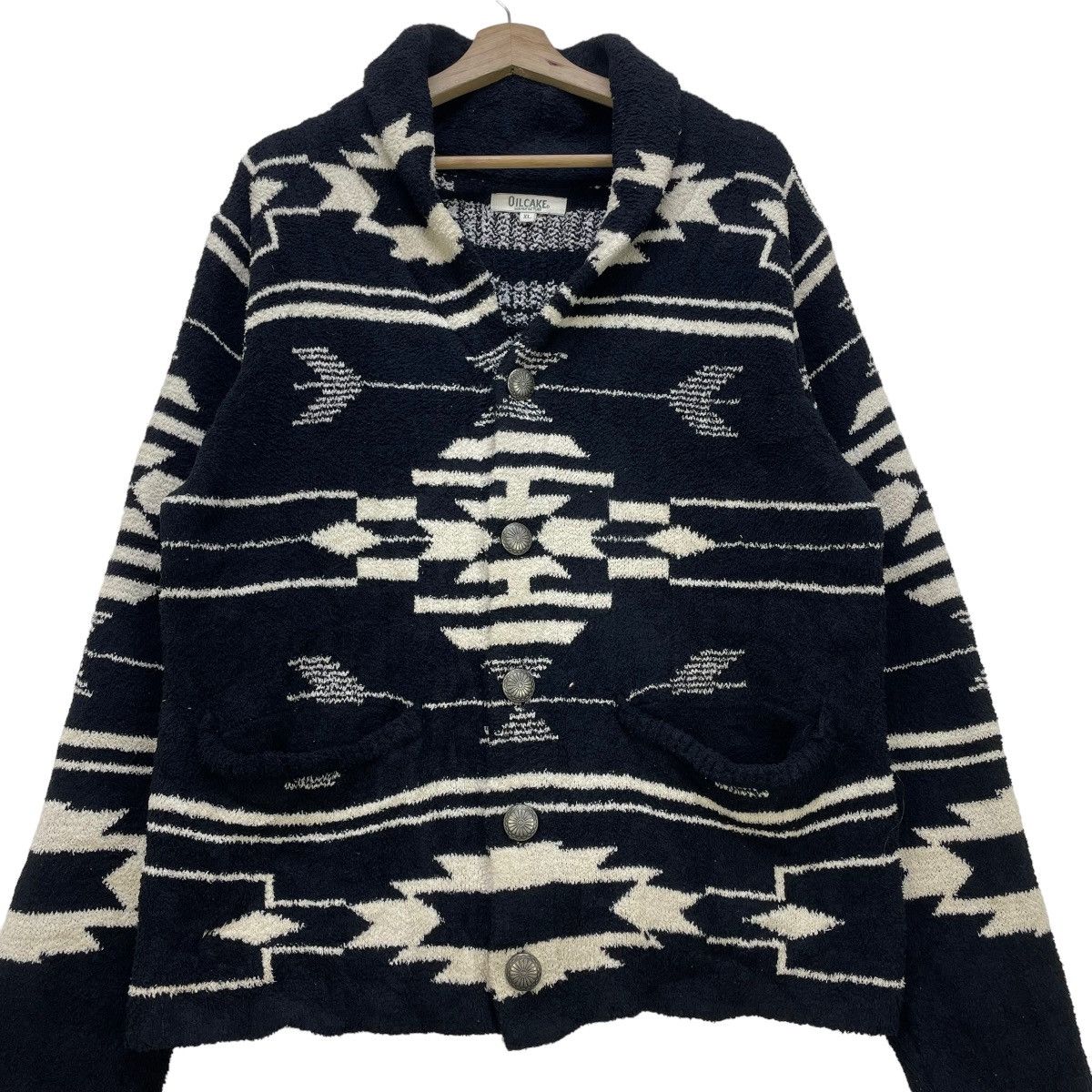 Aran Isles Knitwear × Homespun Knitwear Japanese Brand Oil Cakes Native Jacket Size L / US 10 / IT 46 - 3 Thumbnail