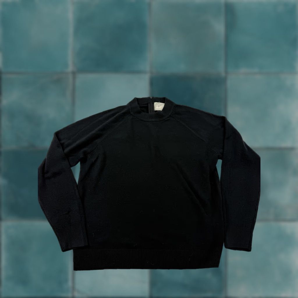Vintage Debbie Morgan Sweater Womens Large Black Mock Neck Zip Back Knit Pullover Size L / US 10 / IT 46 - 1 Thumbnail