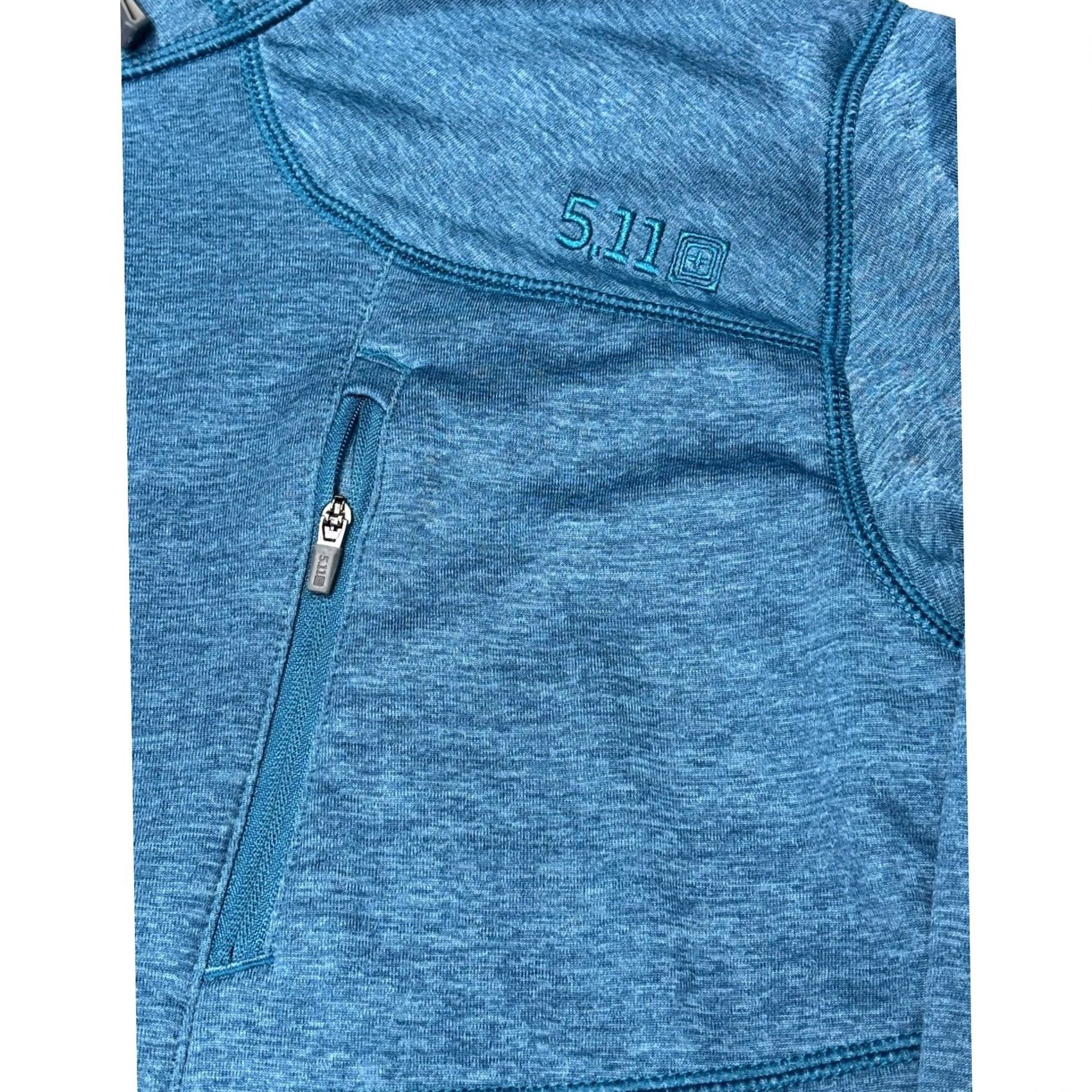 Vintage 5.11 Tactical Recon Half Zip Pullover Blue Heather Grid Fleece 72045-781 Mens M Size US M / EU 48-50 / 2 - 2 Thumbnail