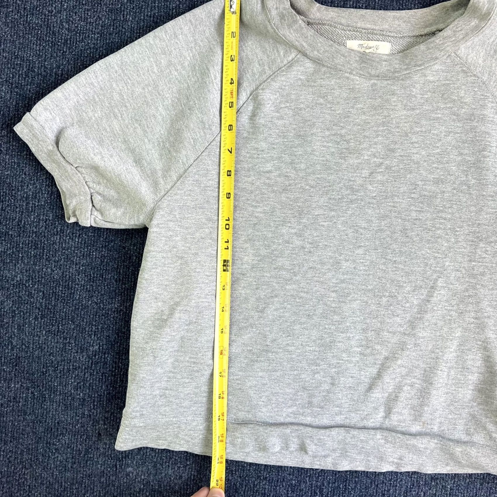 Madewell Madewell Shirt Womens XS Gray Short Sleeve Raglan Crew Neck Basic Top Size XS / US 0-2 / IT 36-38 - 3 Thumbnail