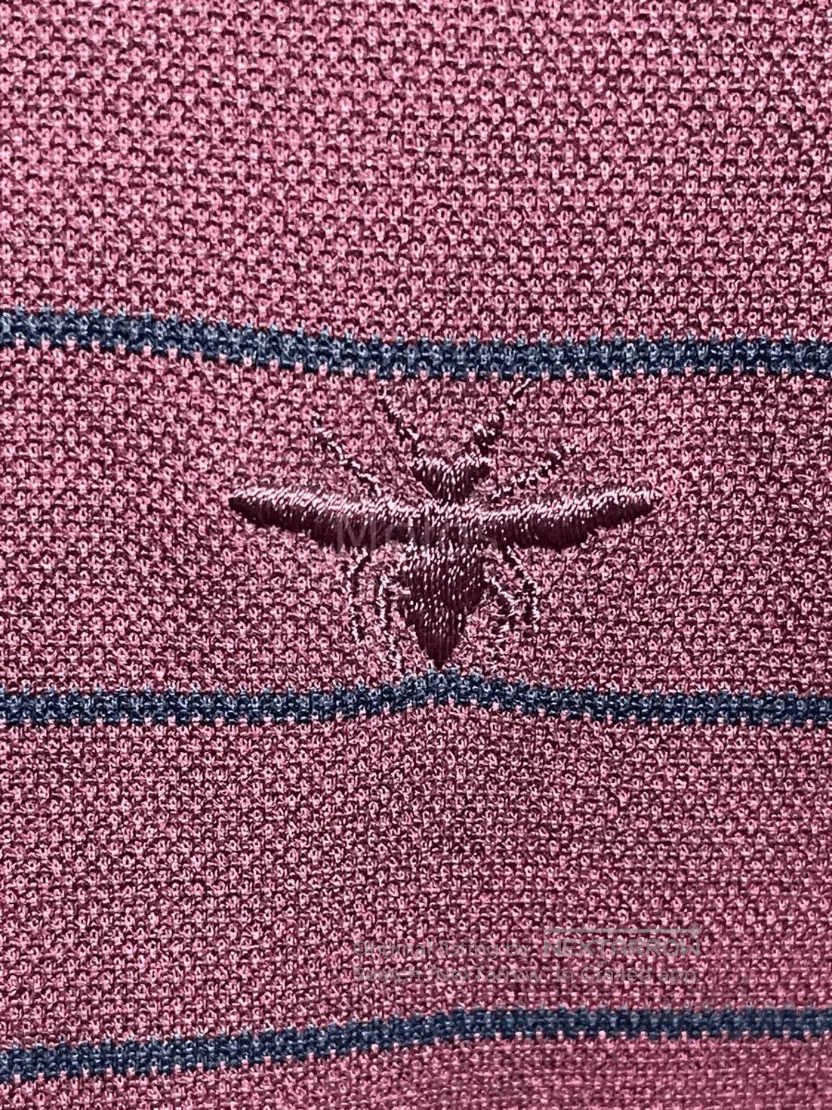 Dior Sz 50 Dior Bee Stitches Stripe Polo. Size US M / EU 48-50 / 2 - 6 Thumbnail