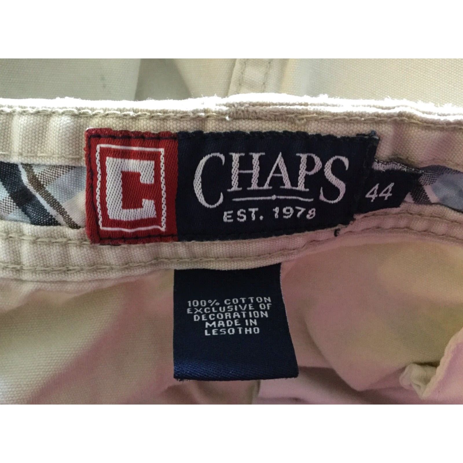 Chaps Vintage Chaps Cargo Shorts Cotton Mens Size 42 Khaki Casual, Canvas, Flat Front Size US 42 / EU 58 - 5 Thumbnail