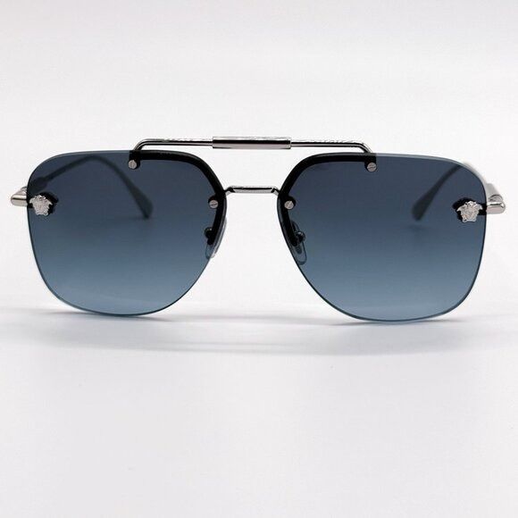 Versace NEW VERSACE SUNGLASSES VE2296 1000/V1 SILVER UNISEX EYEWEAR Size ONE SIZE - 1 Thumbnail