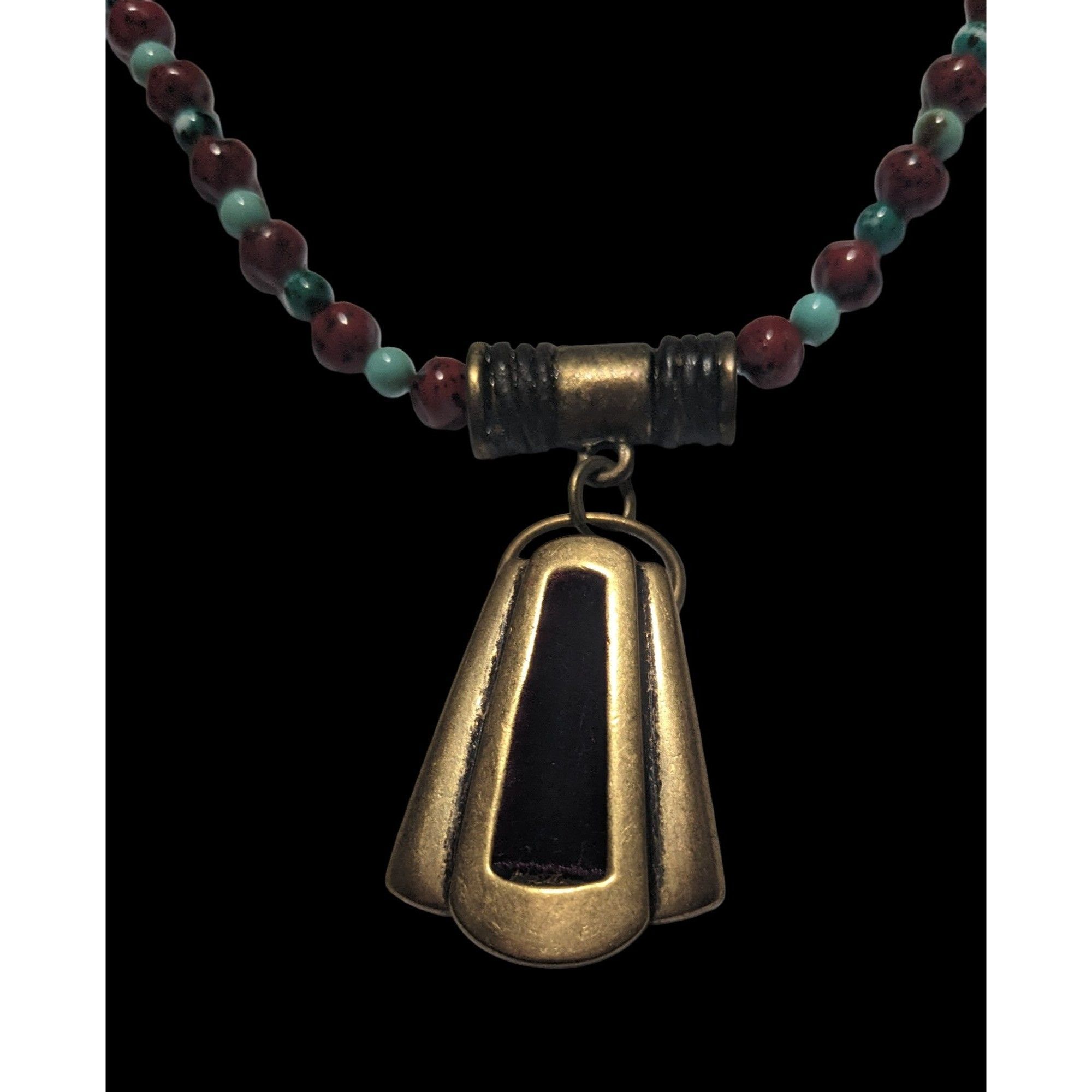 Chicos Chico's Vintage Velvet Beaded Pendant Necklace Size ONE SIZE - 2 Thumbnail