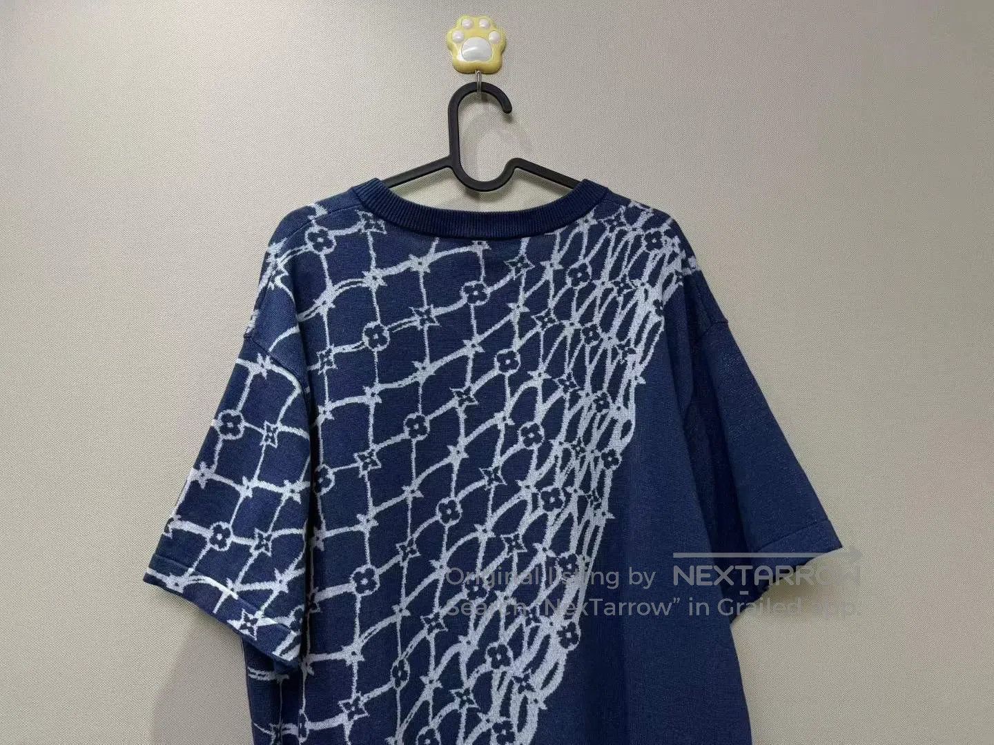 Louis Vuitton Louis Vuitton Blue Net Full Logo Knit Short Sleeve| Size US L / EU 52-54 / 3 - 5 Thumbnail