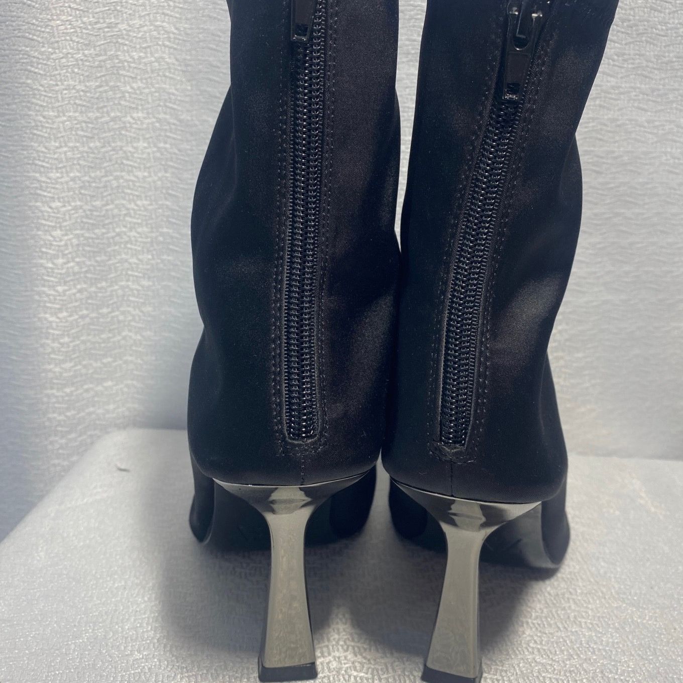 Zara Zara Metallic Stiletto Black Boots Womens 37 (US 6.5) Size US 6.5 / EU 39-40 - 4 Thumbnail