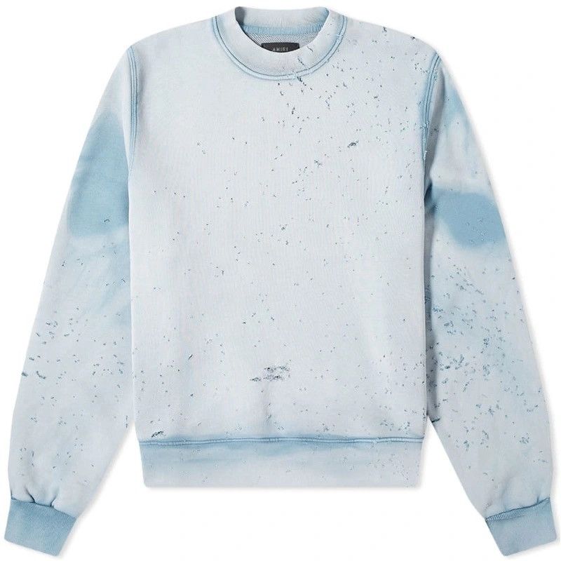 Amiri NWOT Amiri Washed Shotgun Crew Sweater Light Blue 2XL Size US XXL / EU 58 / 5 - 11 Thumbnail