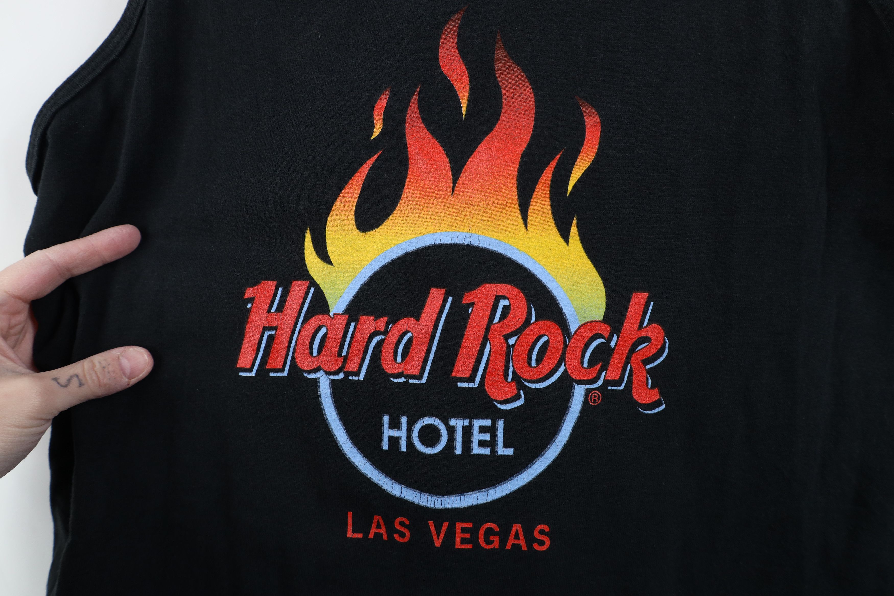Hard Rock Cafe Vintage 90s Y2K Hard Rock Cafe Hotel Vegas Tank Top T-Shirt Size M / US 6-8 / IT 42-44 - 4 Thumbnail