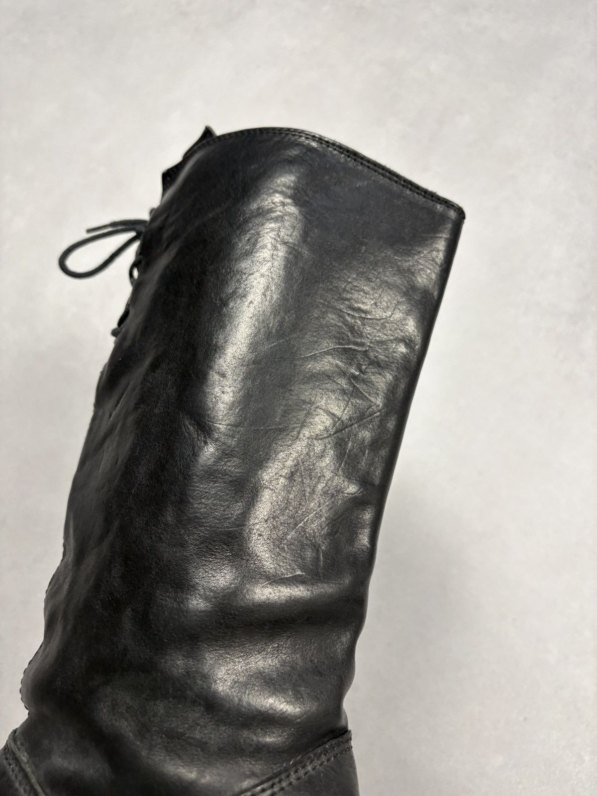 MoMA MOMA Distressed Leather Back Lace Combat Boots Avant Garde Size US 7 / IT 37 - 6 Thumbnail