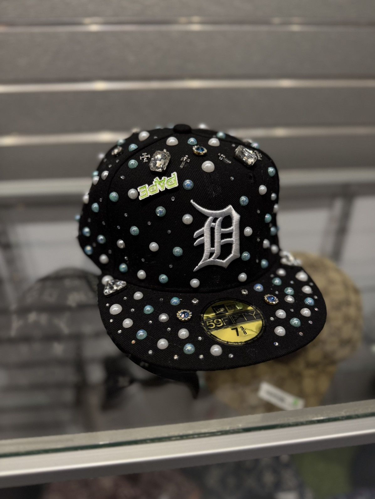 Other PAPE Fitted Hat Stone Crystal Brand New 7 3/8 Size ONE SIZE - 3 Thumbnail