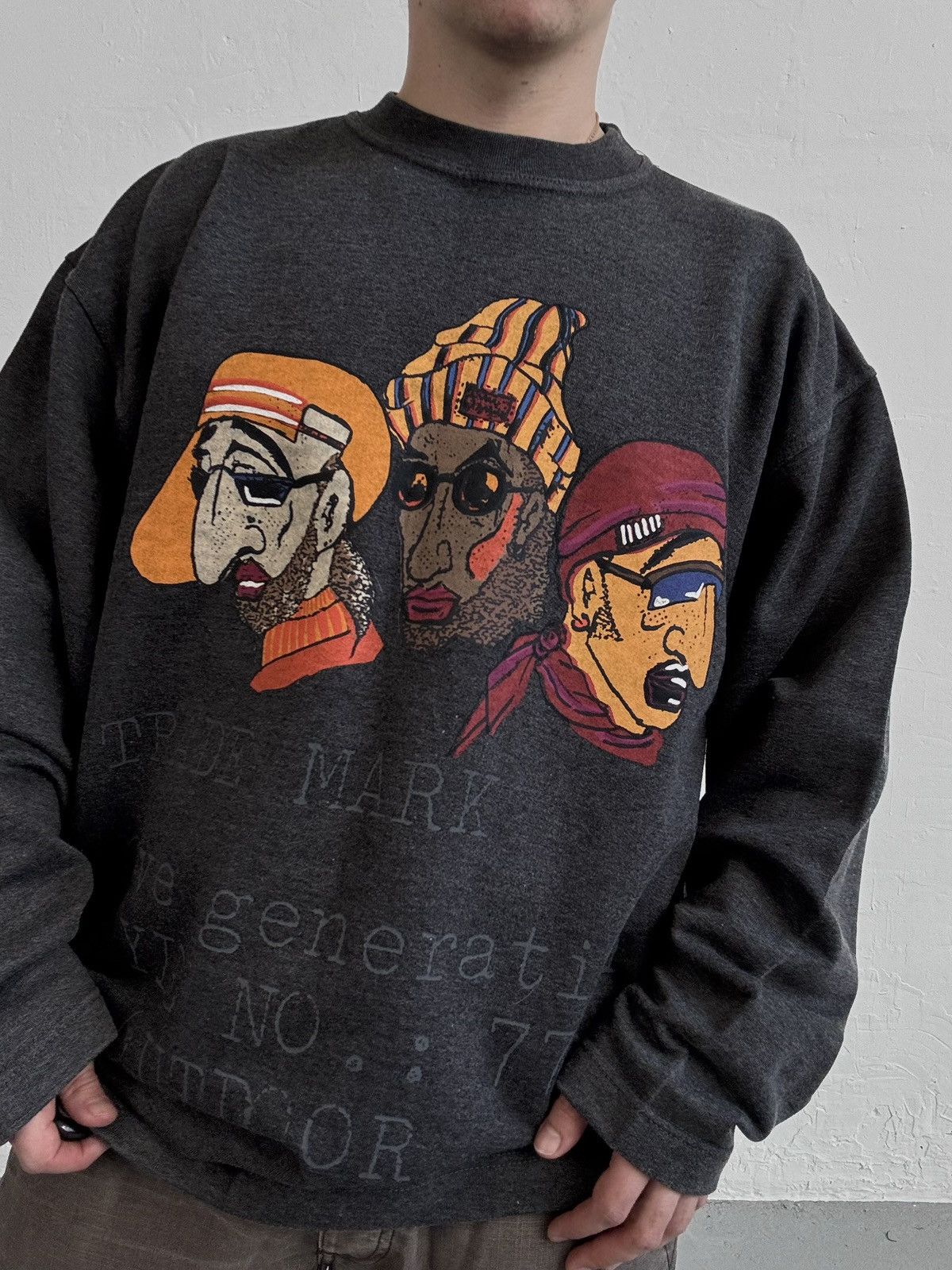 Rap Tees × Vintage Rap Afroamerican Vintage Oversize Sweatshirt Size US XL / EU 56 / 4 - 5 Thumbnail