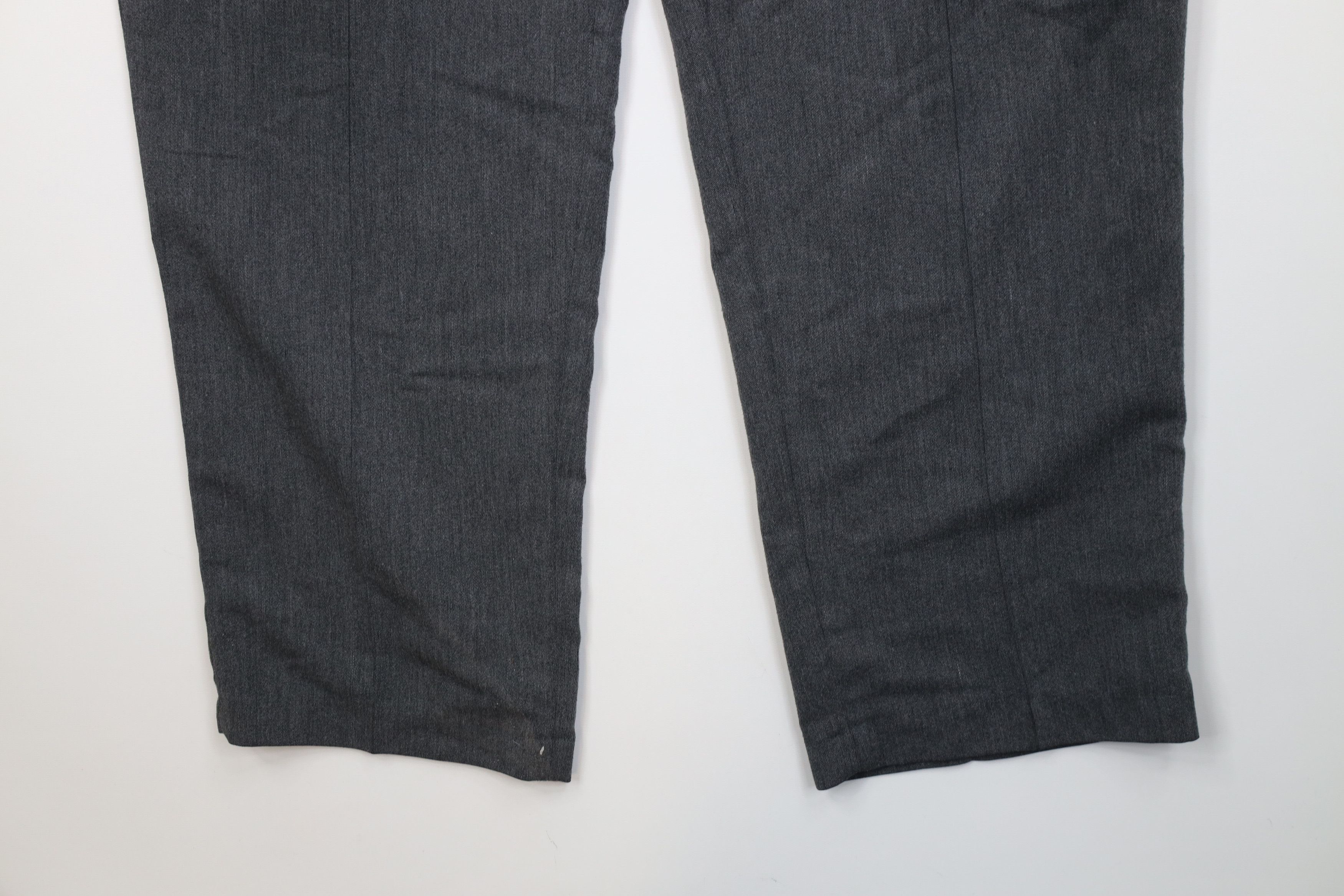 Vintage Vintage 90s Rayon Gabardine Blend Wide Leg Chino Pants Gray Size US 36 / EU 52 - 4 Thumbnail