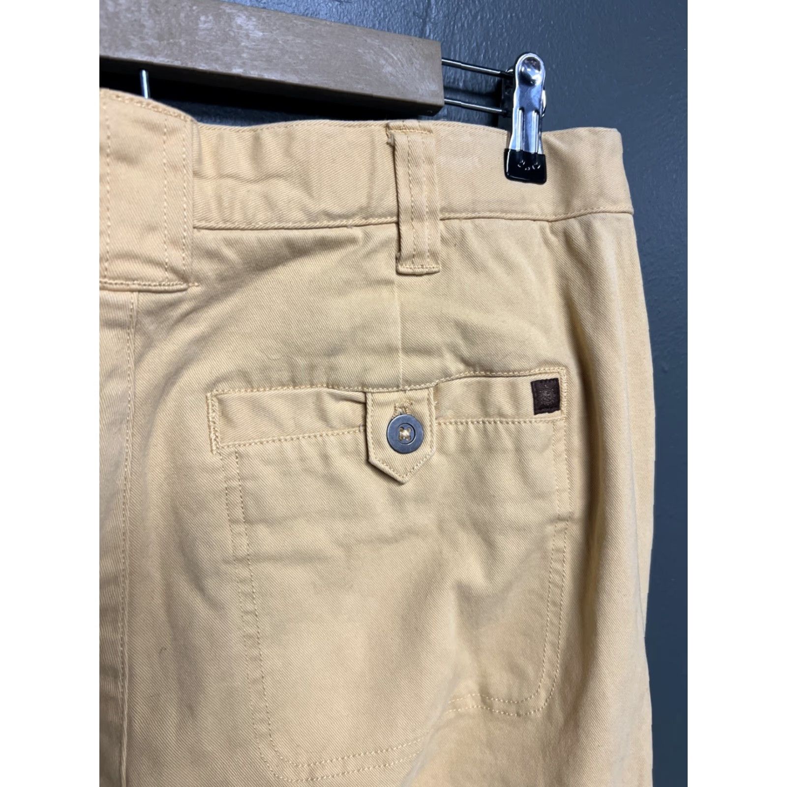 The Territory Ahead Territory Ahead Mens Pants Regular Straight Chino 35x32 Yellow Cotton Blend Front Zip Pockets Adjustable Waist Size US 35 - 4 Thumbnail