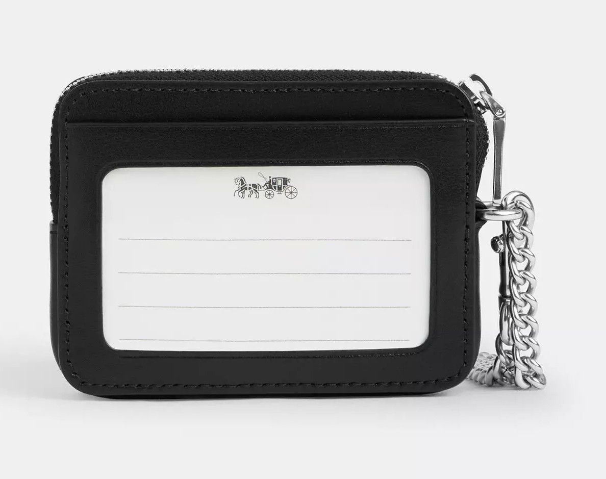 Coach Zip Card Case With Heart Bolt Print CW453 Size ONE SIZE - 3 Thumbnail