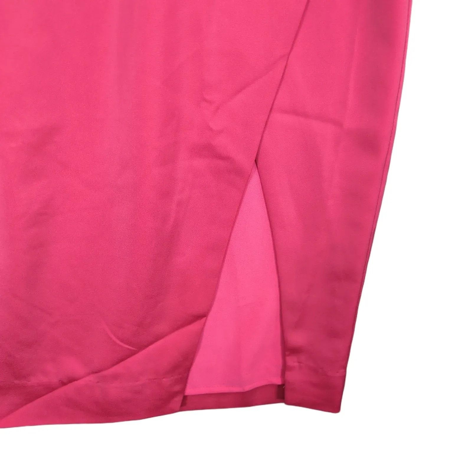REVOLVE Revolve NBD Hot Pink Satin Bodycon Cocktail Mini Dress Size XXS / US 00 / IT 34 - 3 Thumbnail