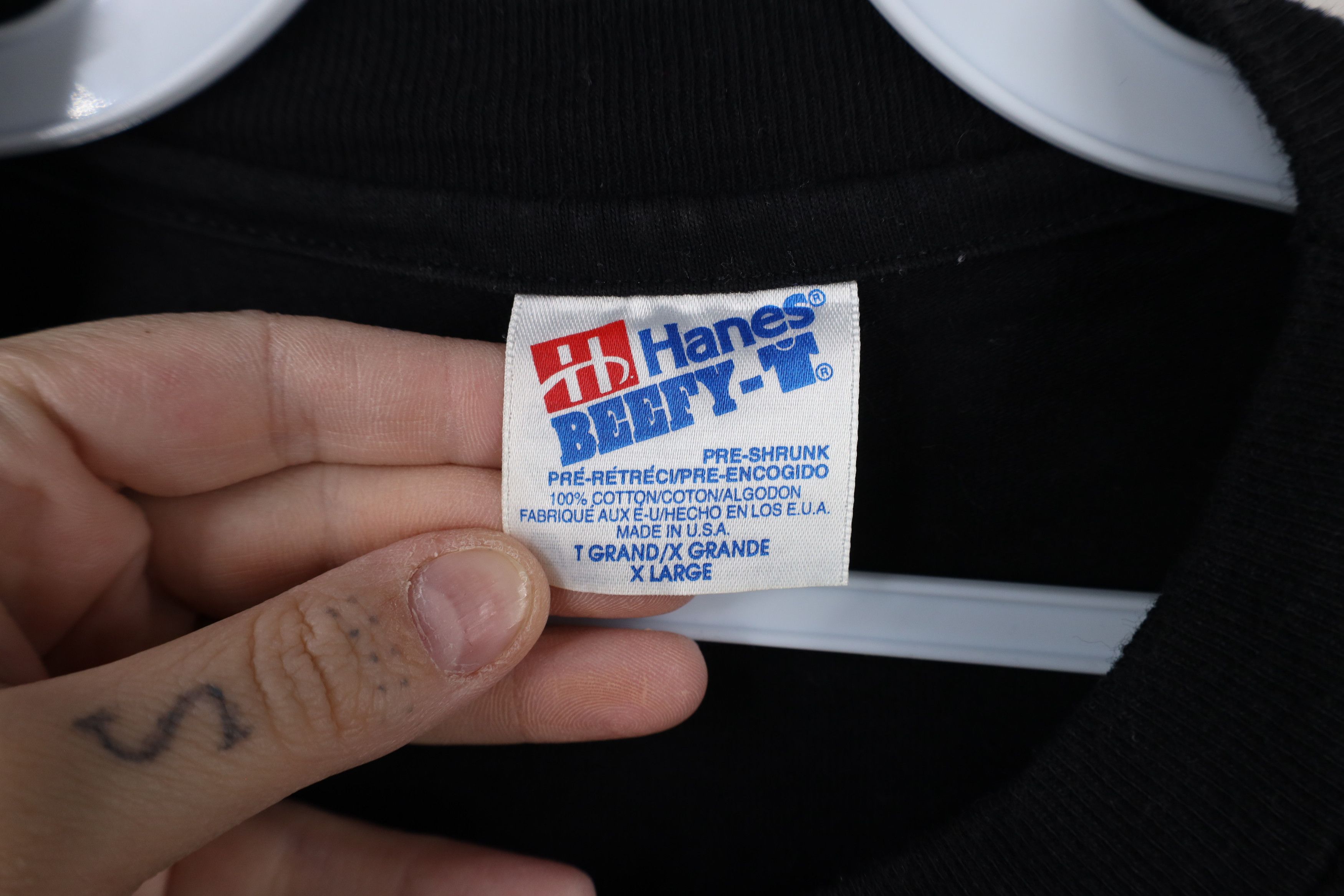 Vintage Vintage 90s Glue Horse Equestrian Racing T-Shirt Black USA Size XL / US 12-14 / IT 48-50 - 8 Thumbnail