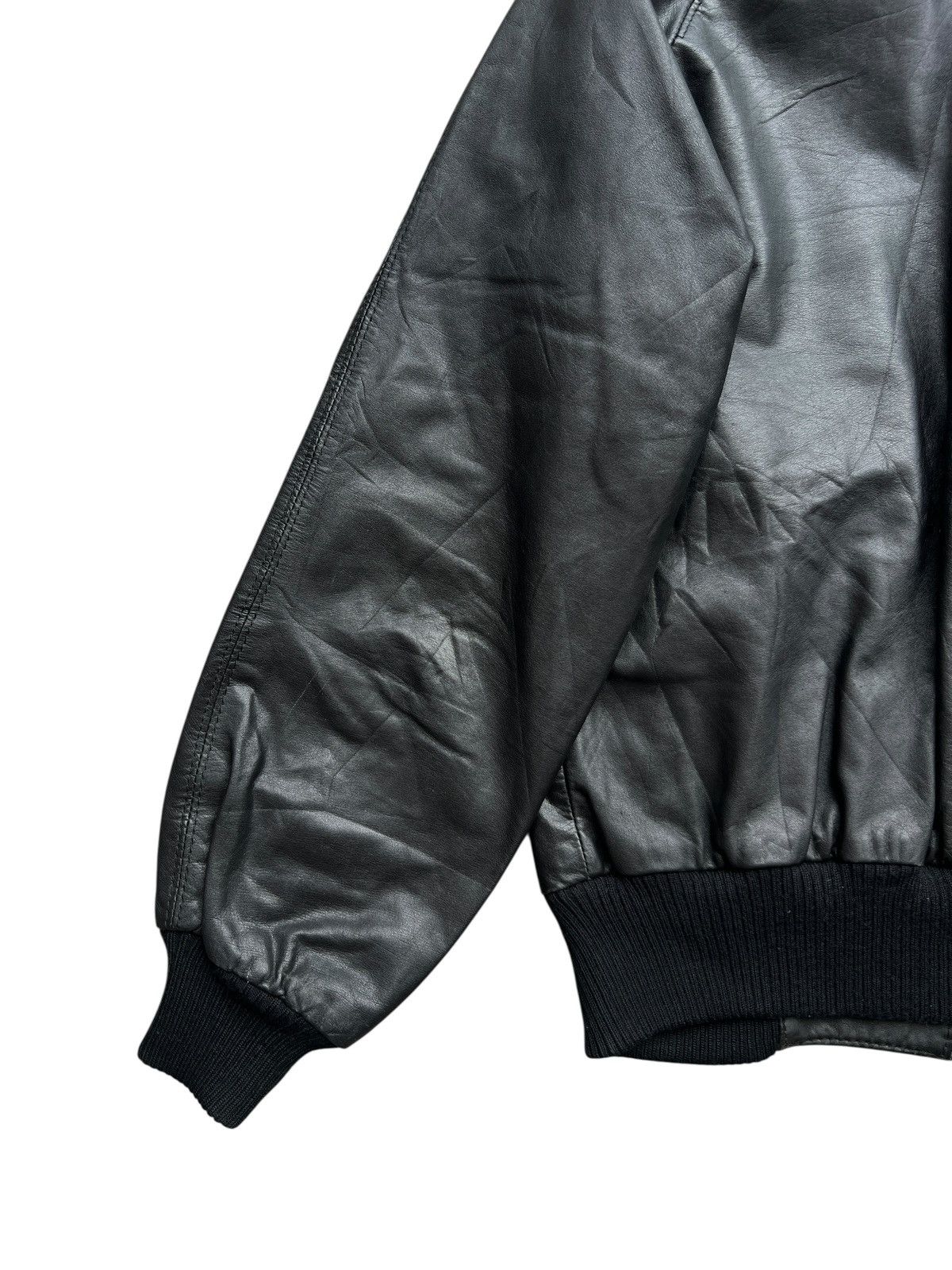 Vintage Vintage 80s King Leo Japanese Black Bomber Leather Jacket Size US S / EU 44-46 / 1 - 9 Thumbnail