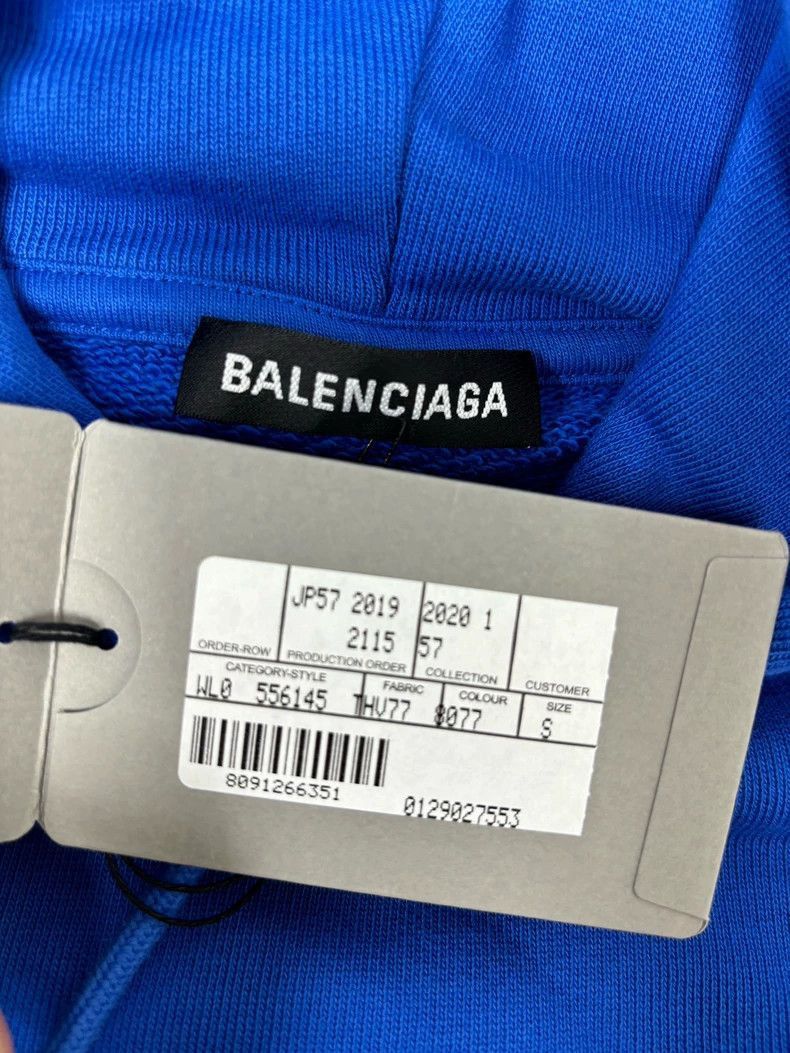 Balenciaga Balenciaga Balenciaga Hooded Sweatshirt in Blue -2507 Size US S / EU 44-46 / 1 - 5 Thumbnail