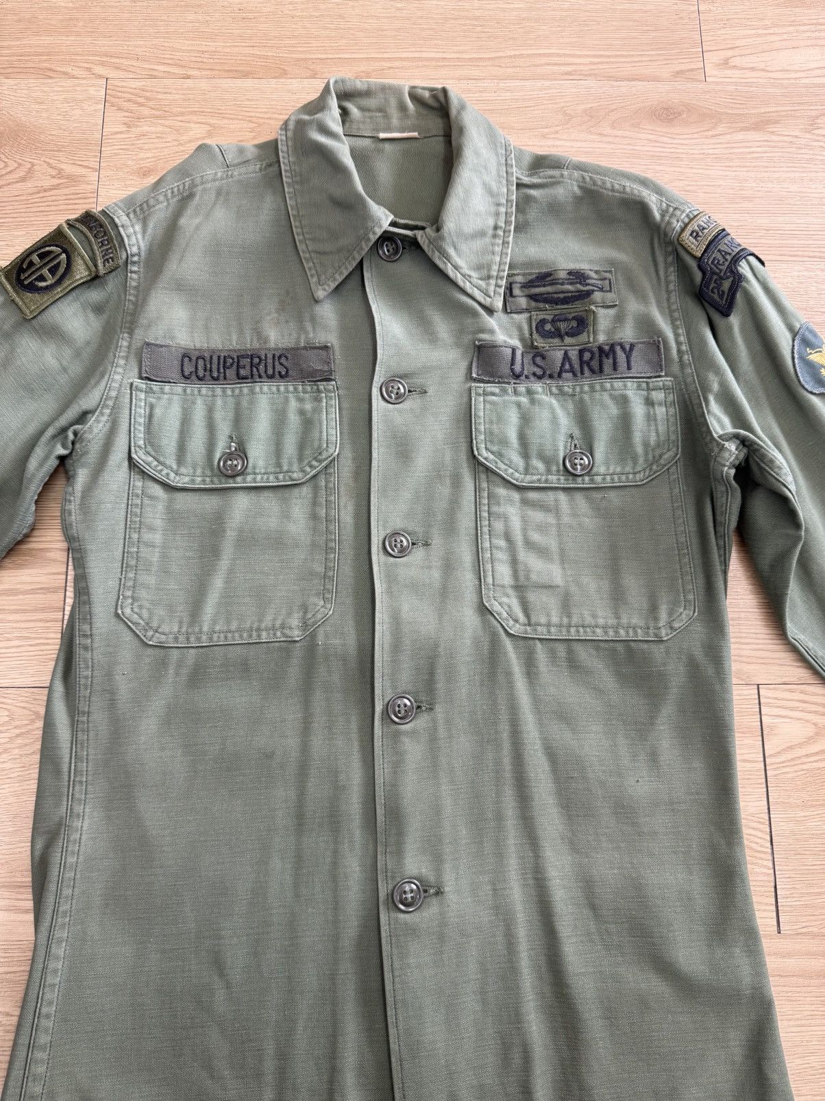 Vintage Air Force Military 1950s Shirt Button Up Size US M / EU 48-50 / 2 - 2 Thumbnail